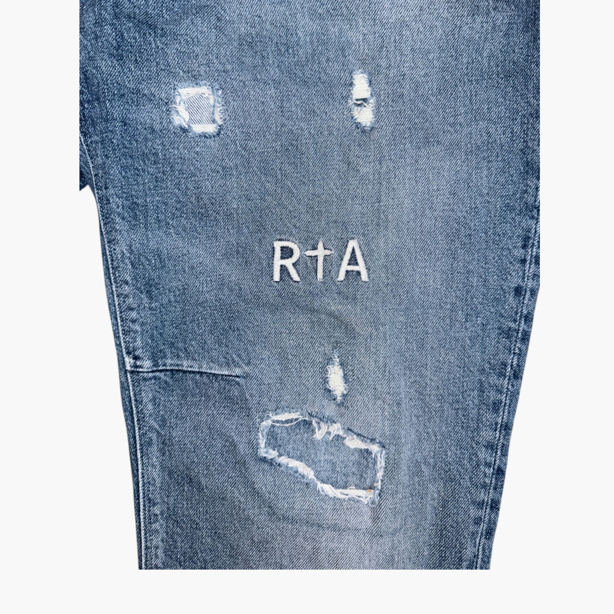 RTA Embroidered Light Wash Jeans