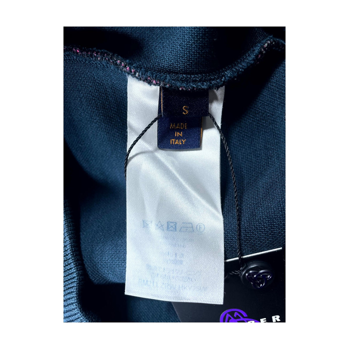 Louis Vuitton Plaid Monogram Crewneck Navy & Pink Sweatshirt