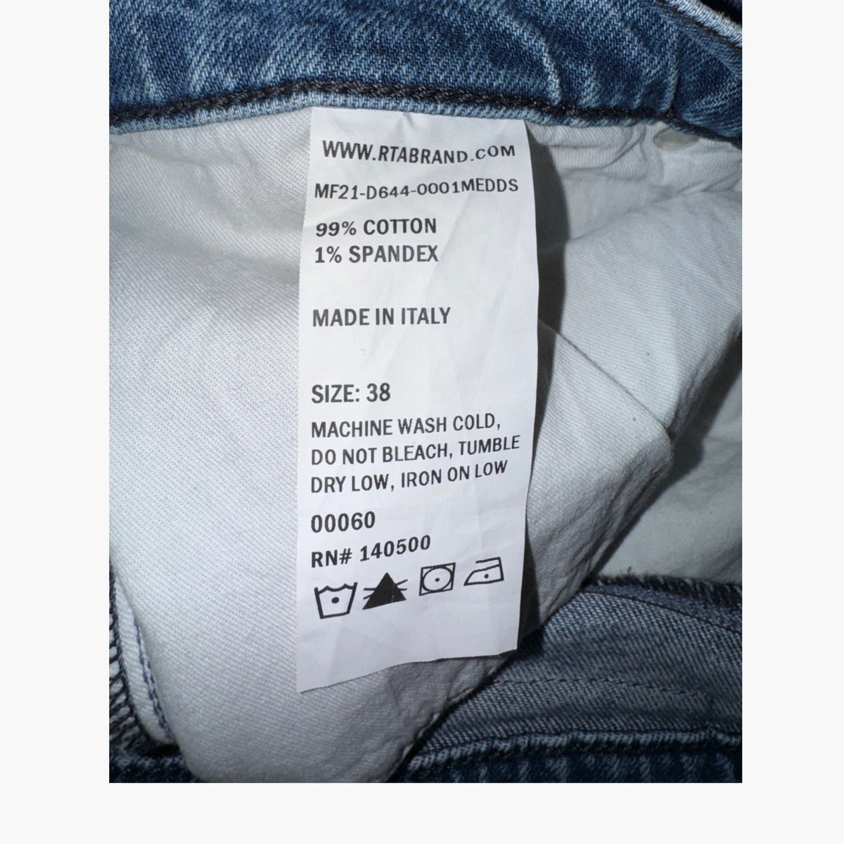 RTA Embroidered Light Wash Jeans
