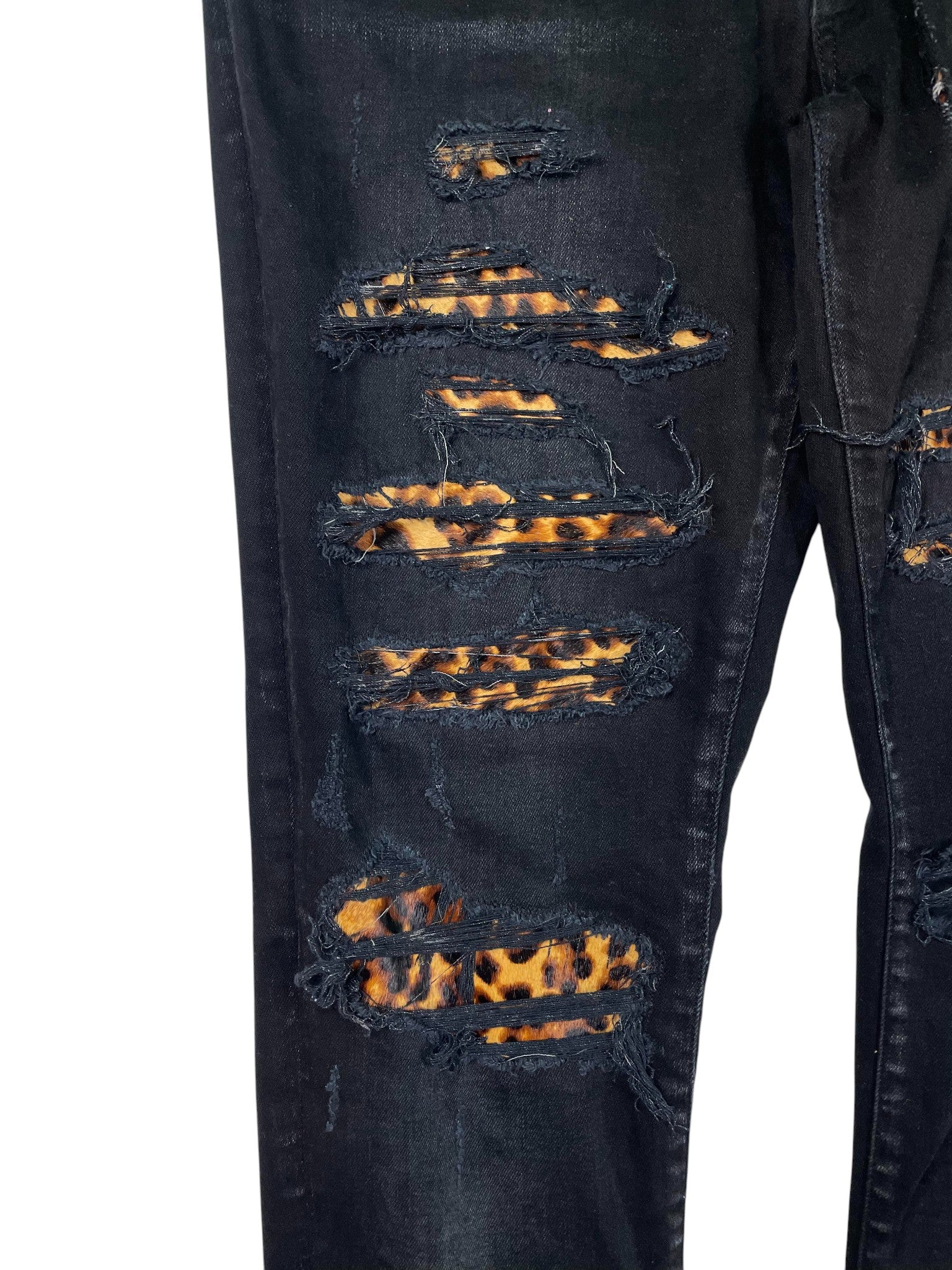 Amiri Thrasher Cheetah Black Jeans