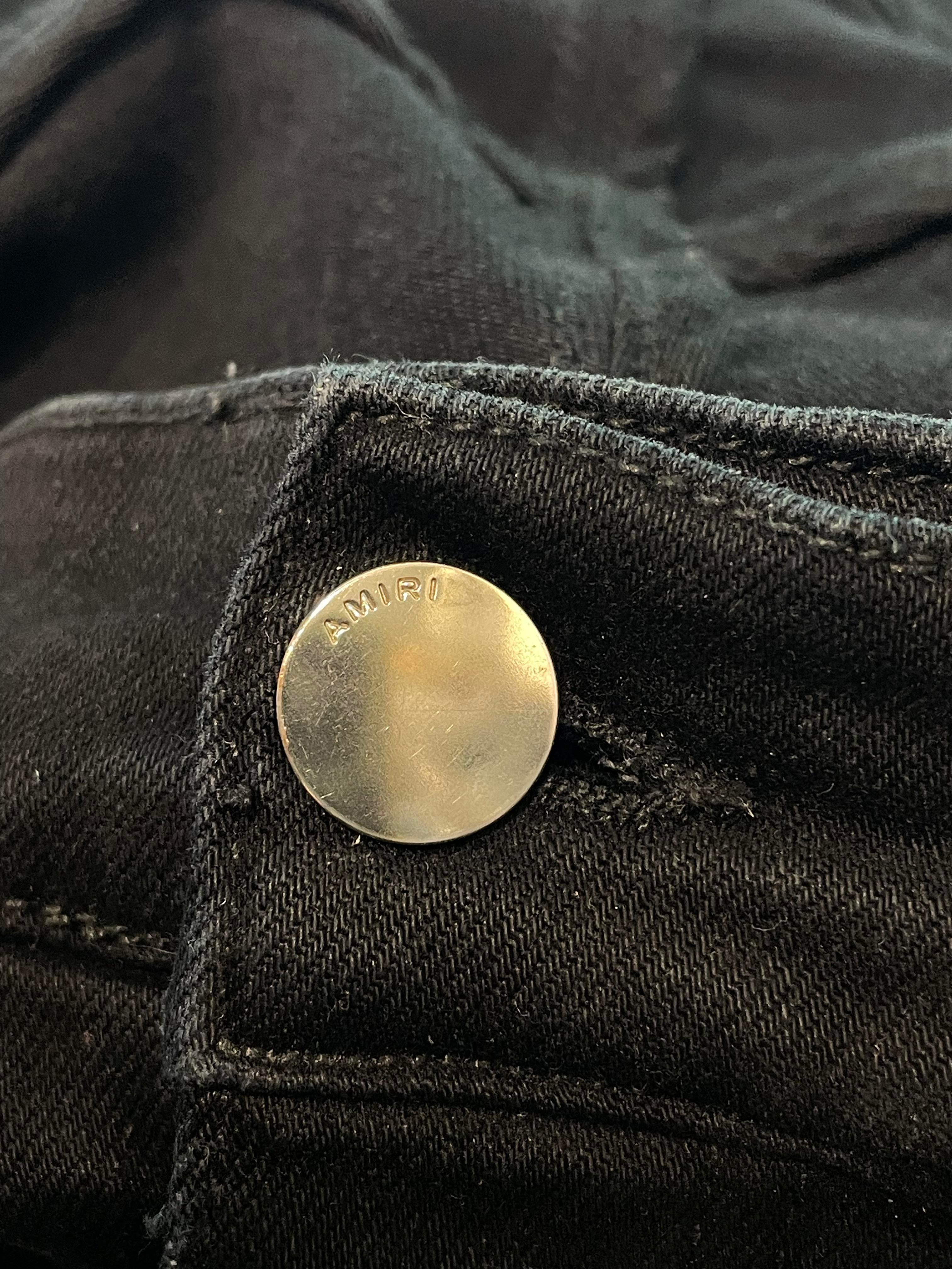 Amiri Thrasher Cheetah Black Jeans