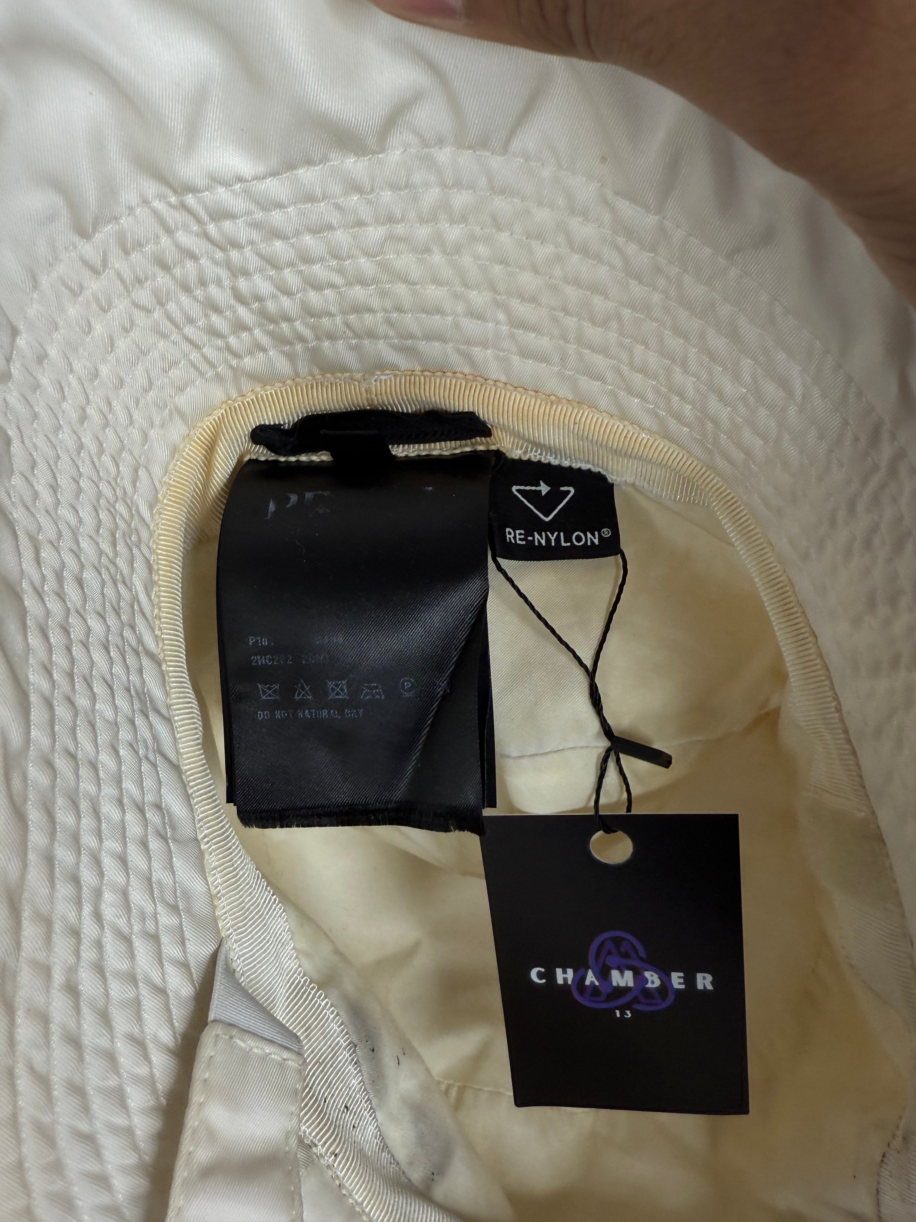 Prada White Bucket Cargo Hat