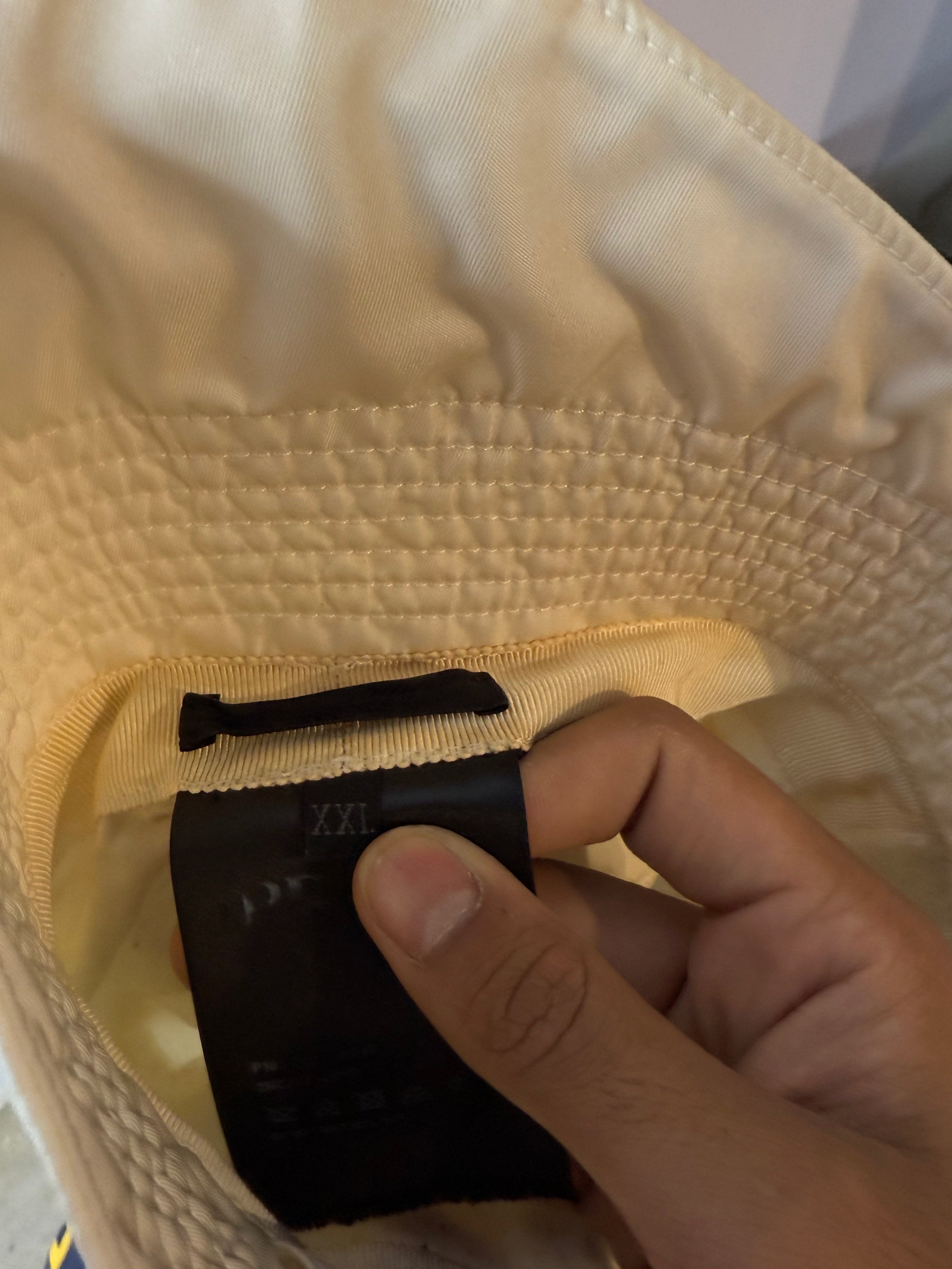 Prada White Bucket Cargo Hat