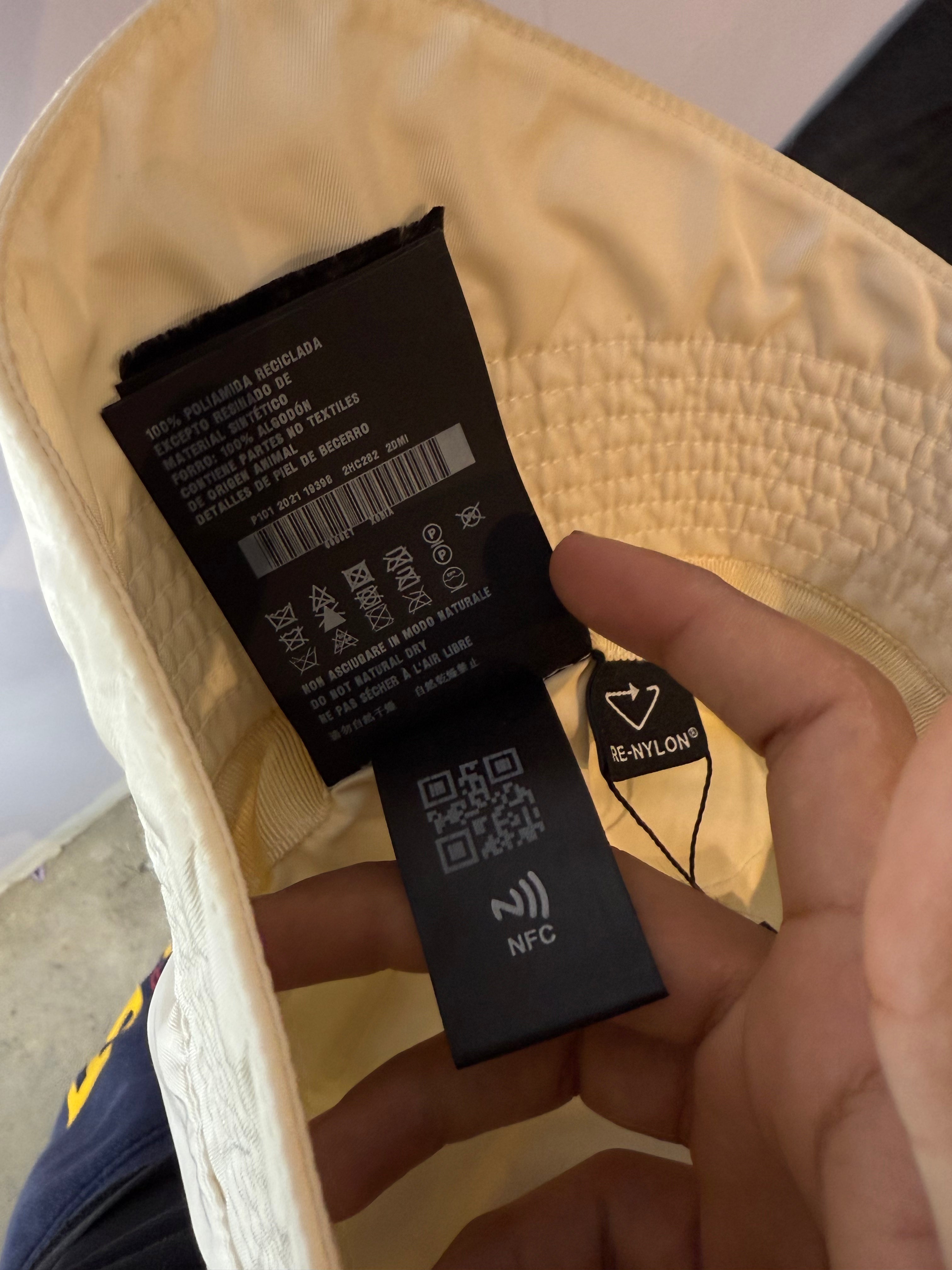 Prada White Bucket Cargo Hat