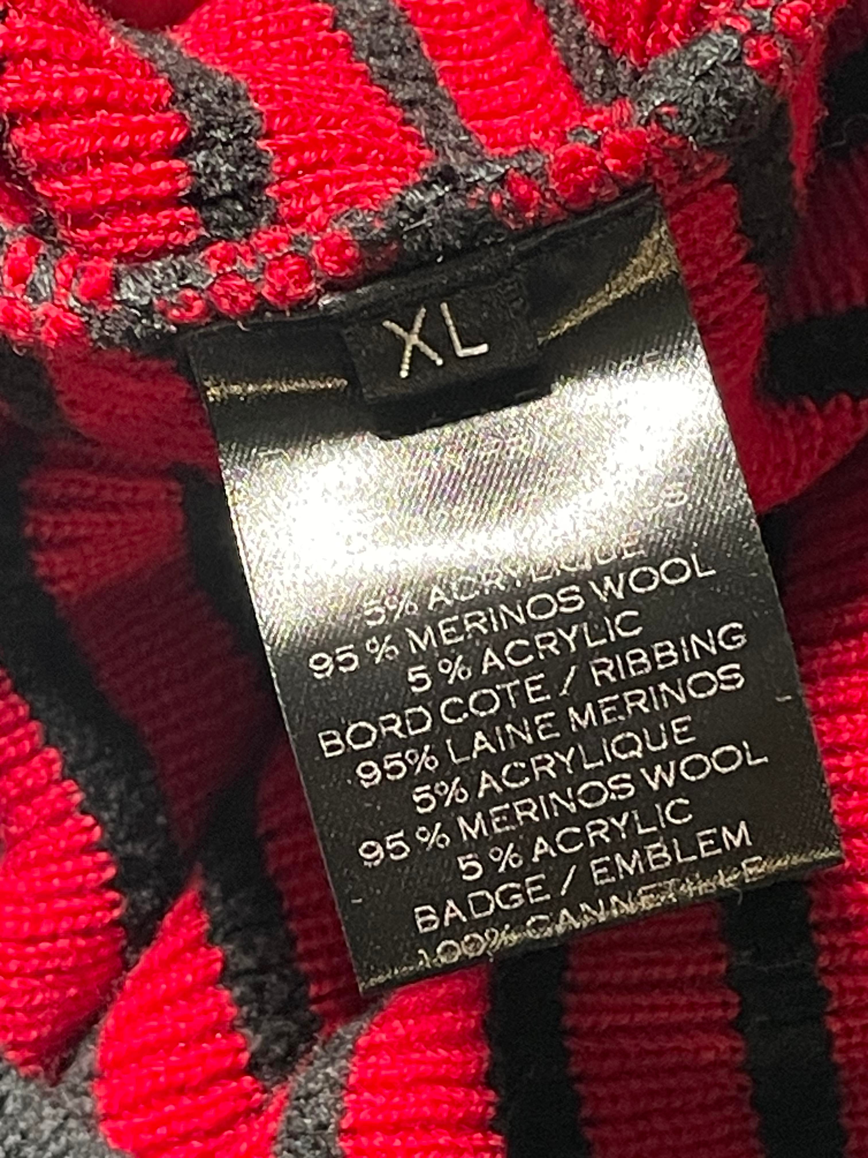 Balmain Red Emblem Knit Crewneck