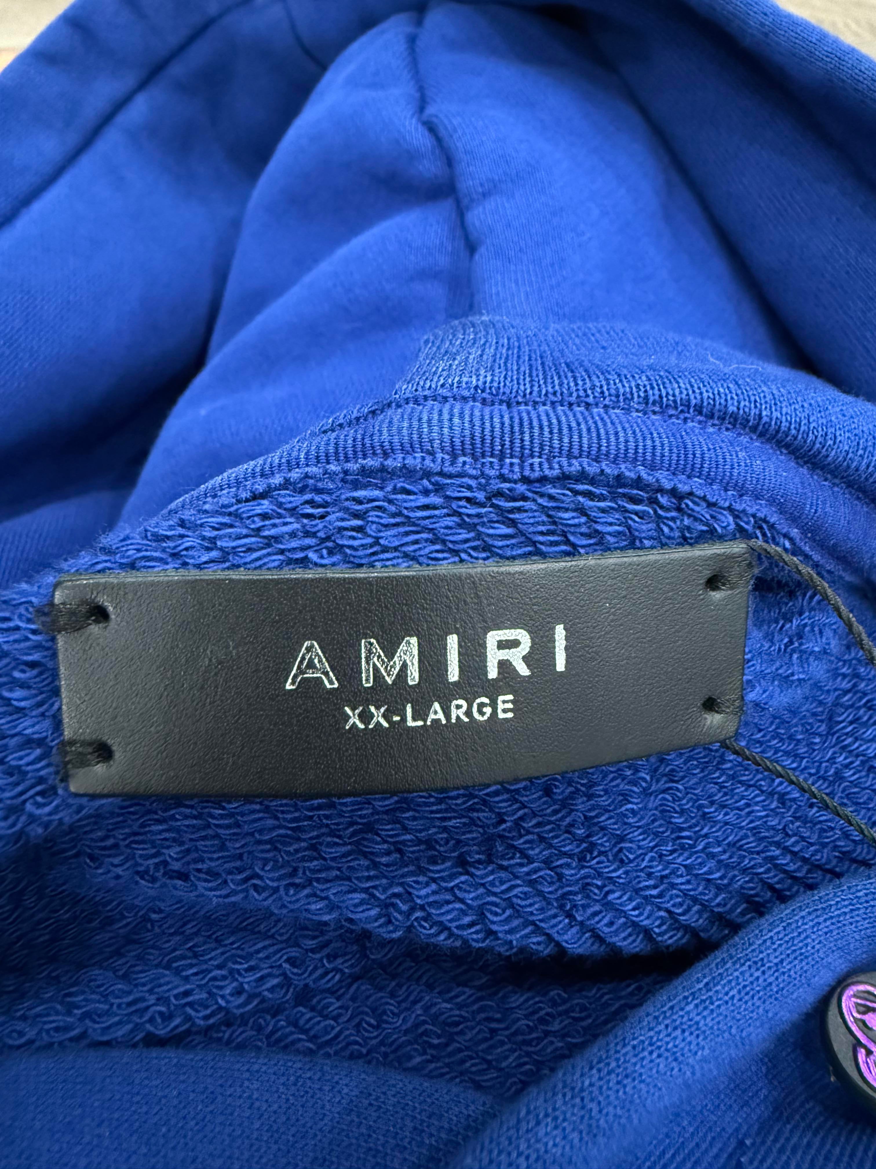 Amiri Bones Blue & Yellow Hoodie