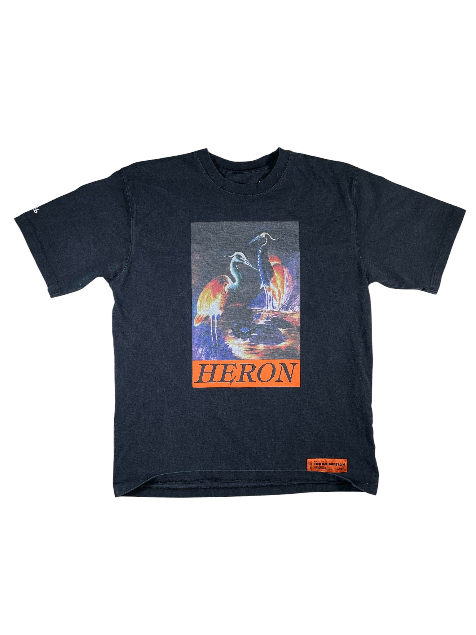 Heron Preston 'Swan ' Navy Wash Tee