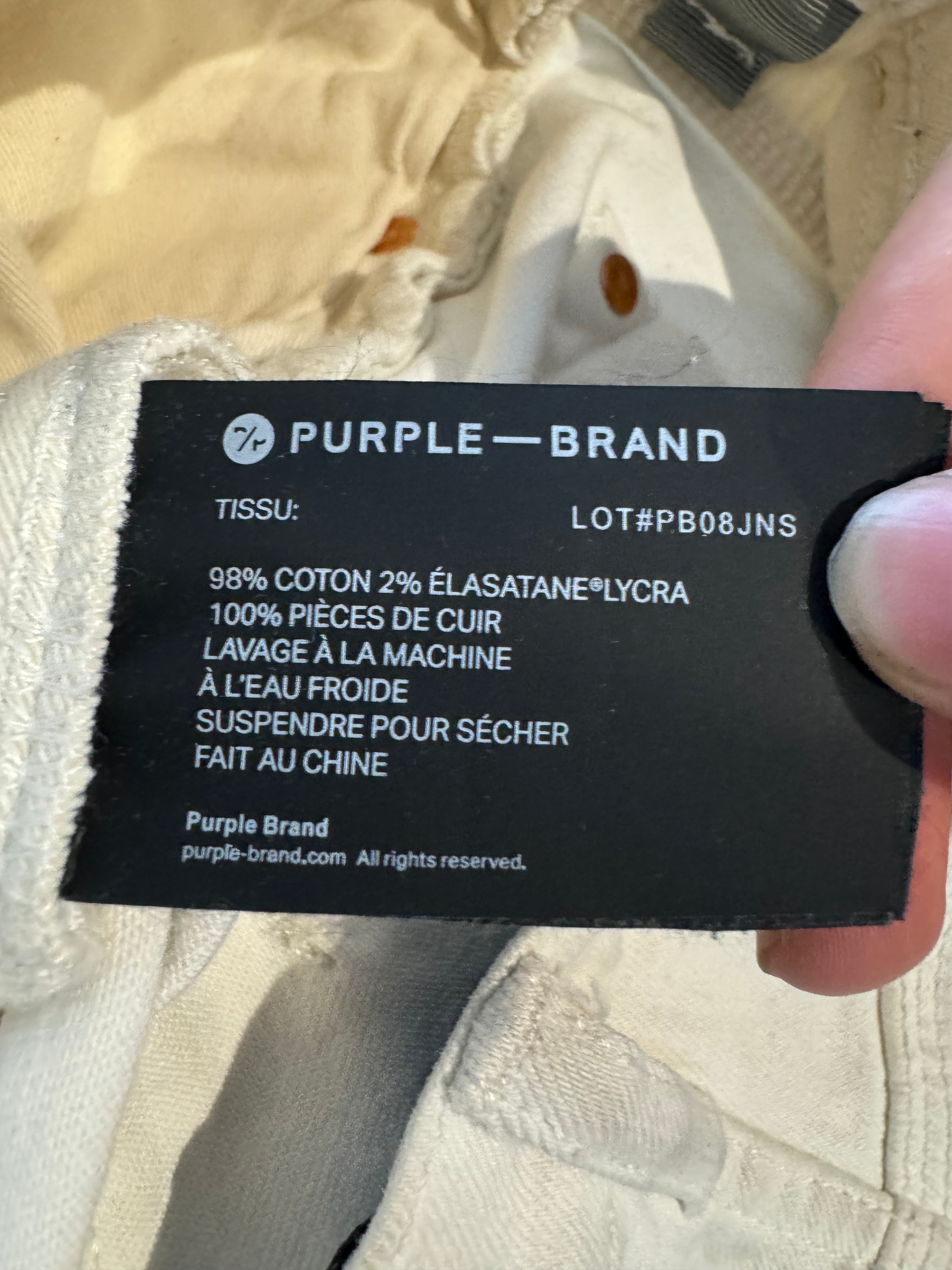 Purple Jeans White White Stripe Used 32