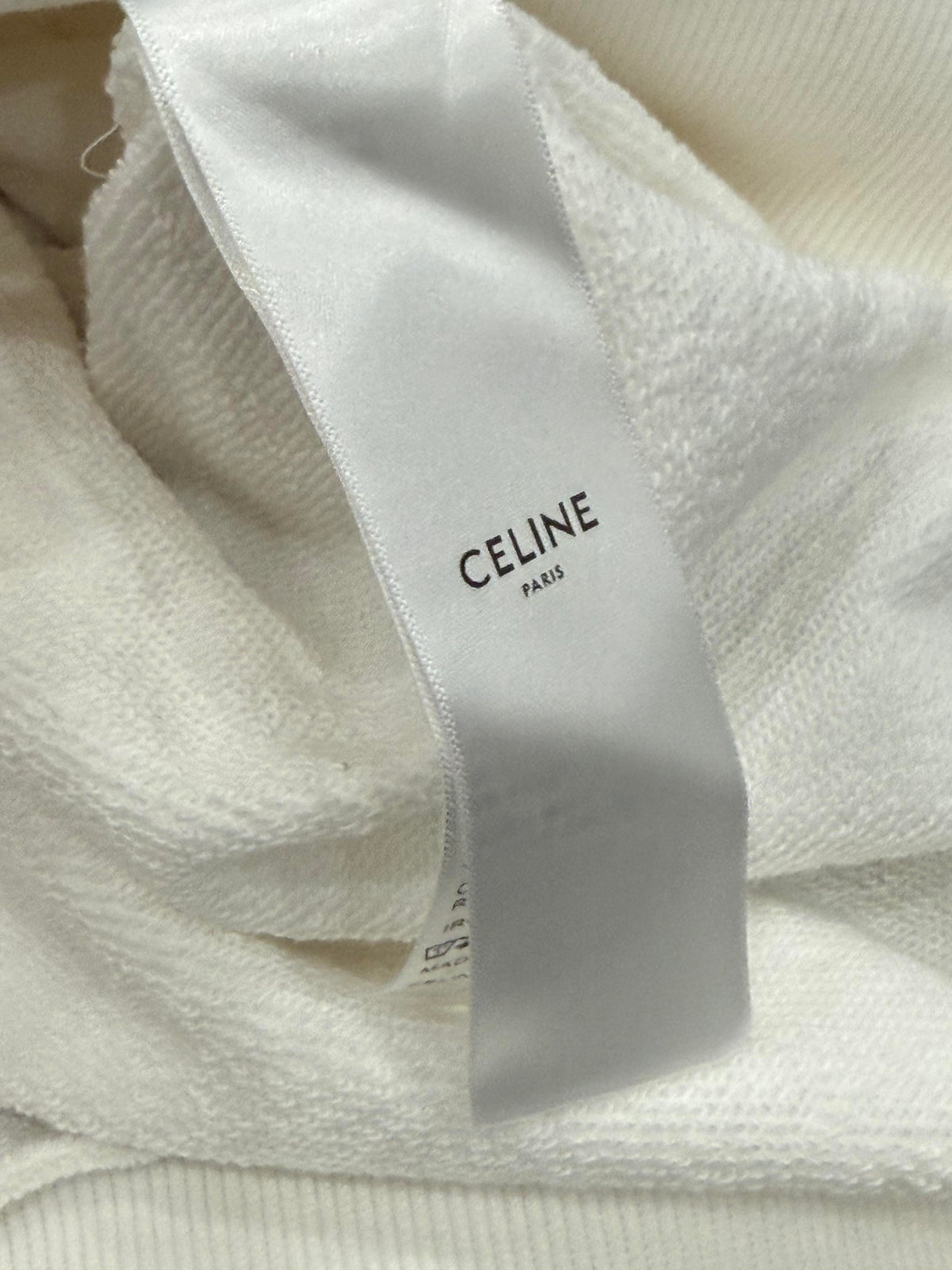 Celine Gradient Chest Logo White Yellow & Pink Hoodie