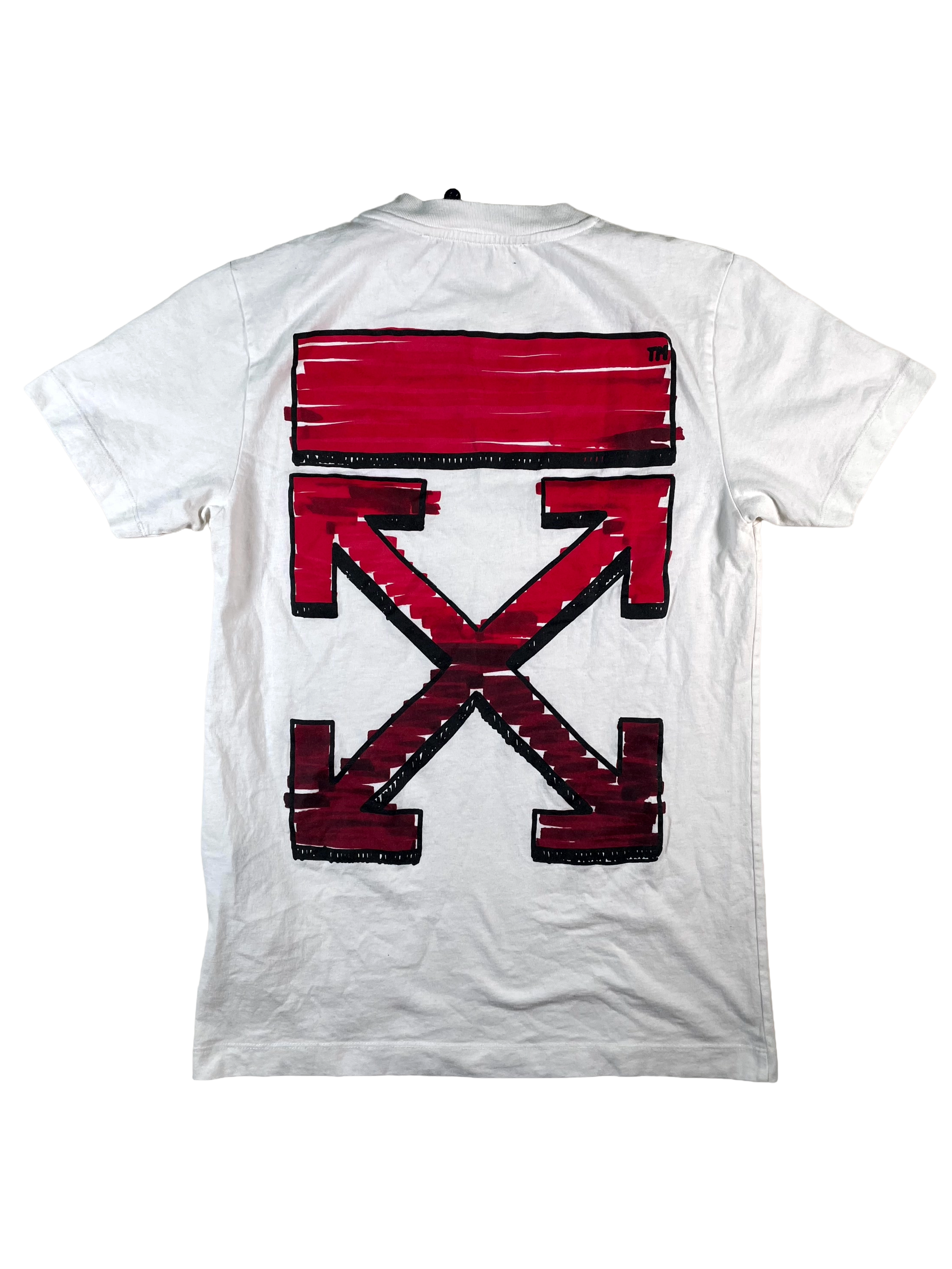 Off-White Spray Whte & Red Tee
