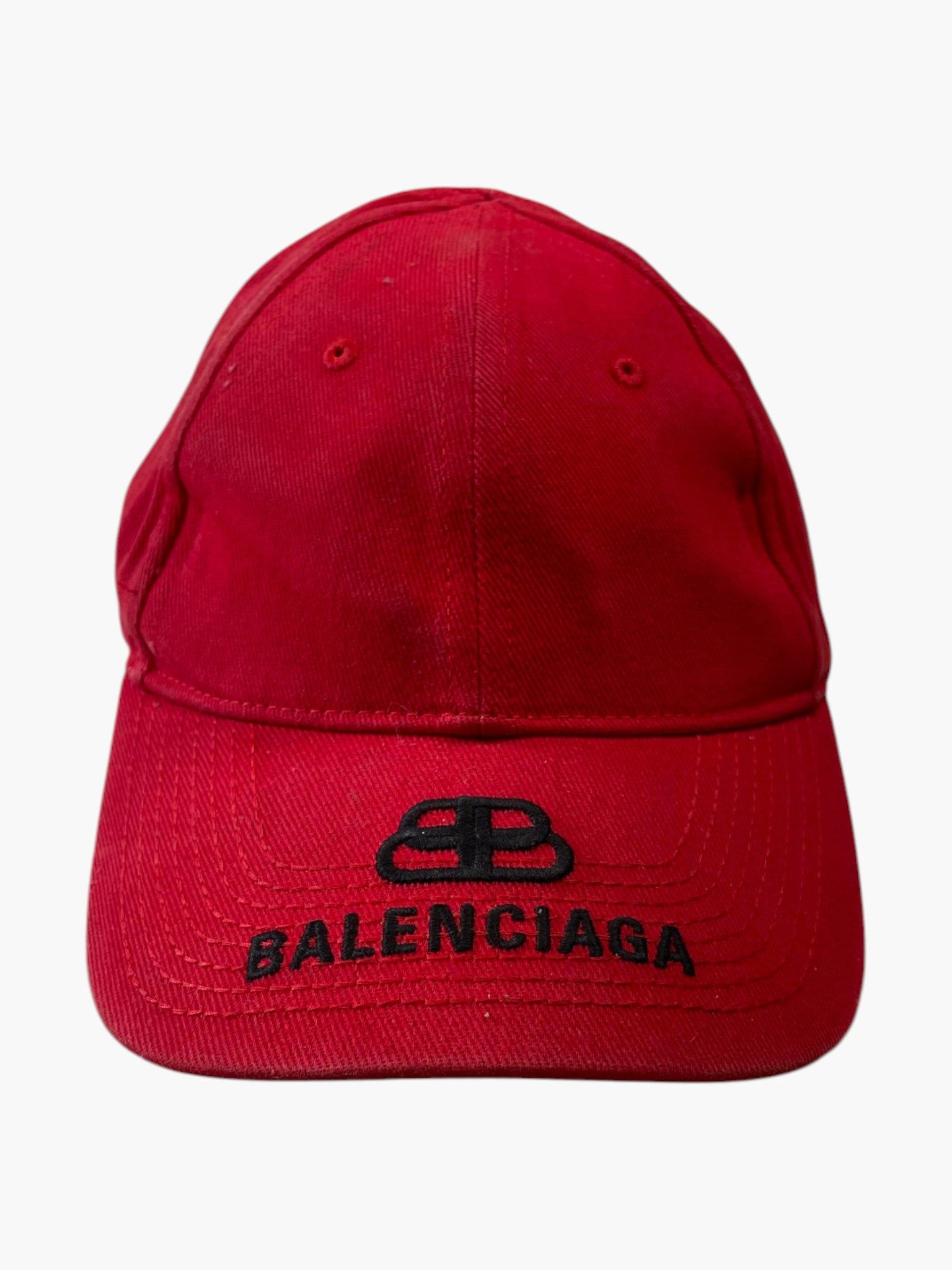 Balenciaga BB Logo Red & Black Hat