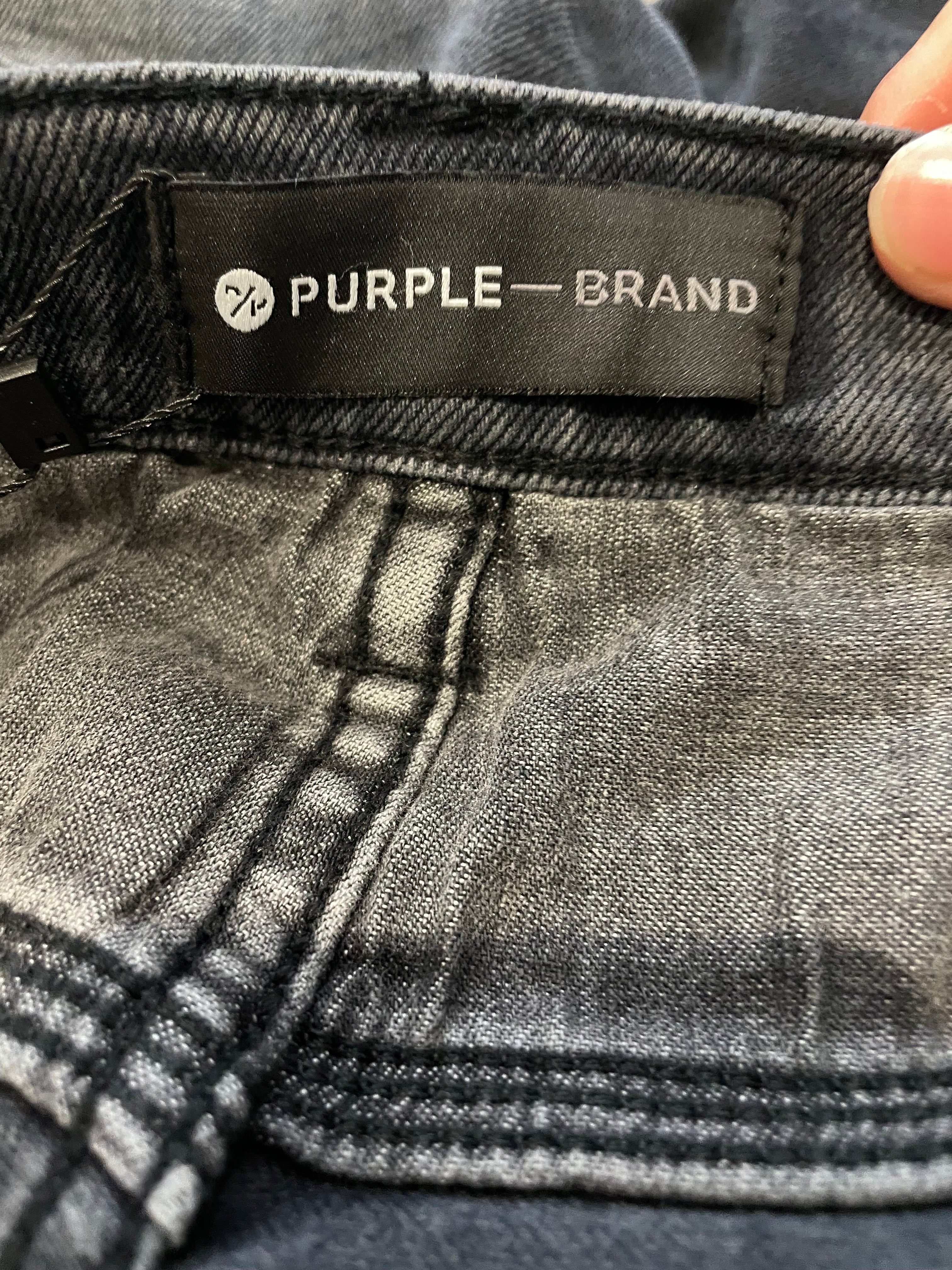 Purple Jeans Black Wash Plain (No Tag) Used 34