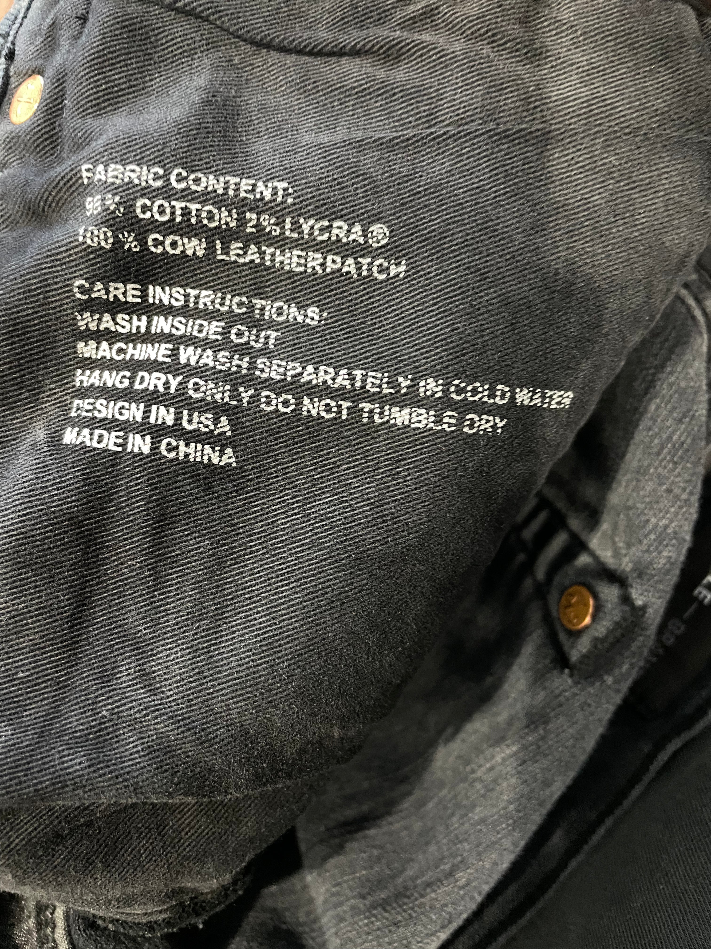 Purple Jeans Black Wash Plain (No Tag) Used 34