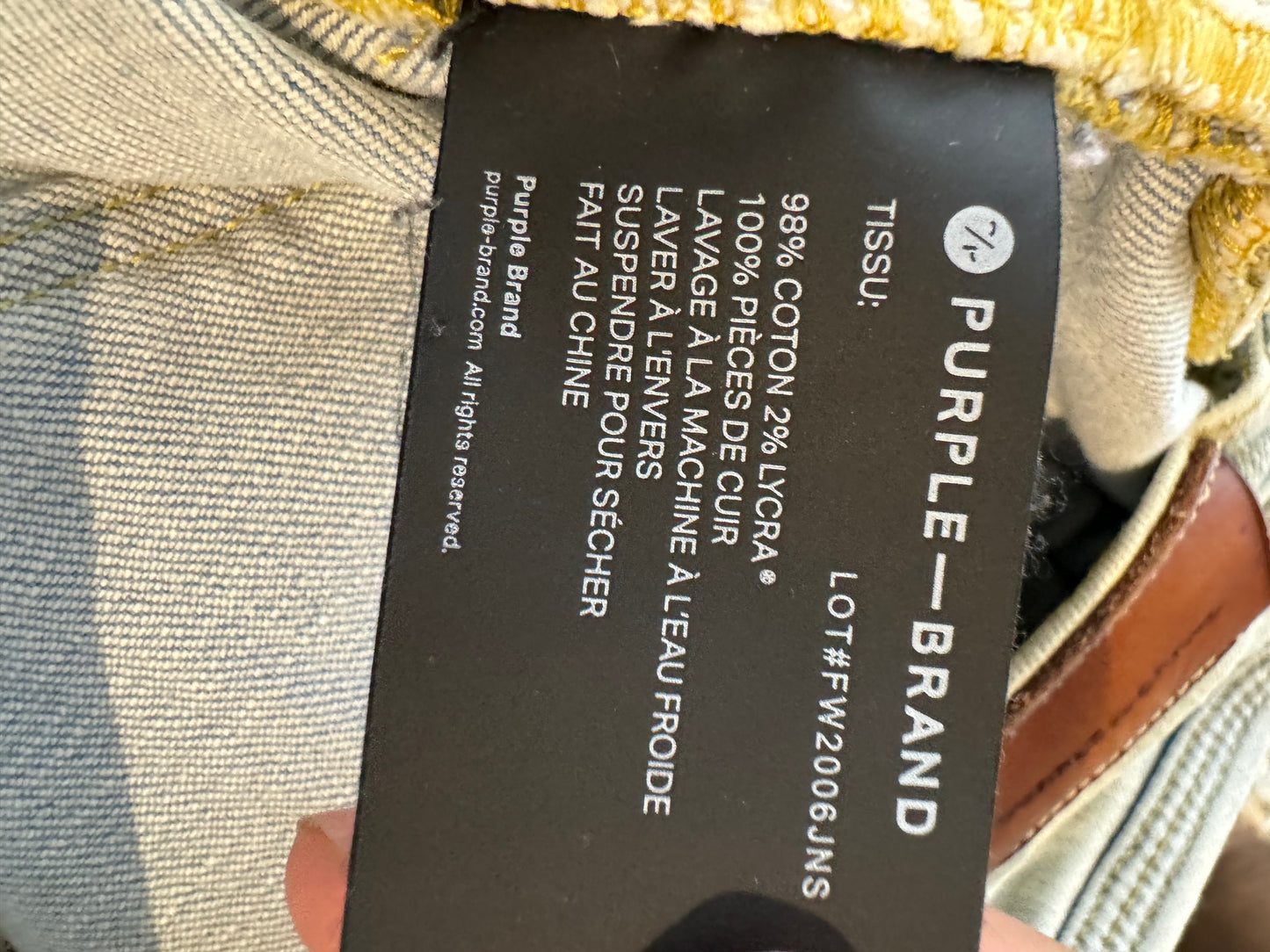 Purple Jeans Light Wash Ripped Used 33