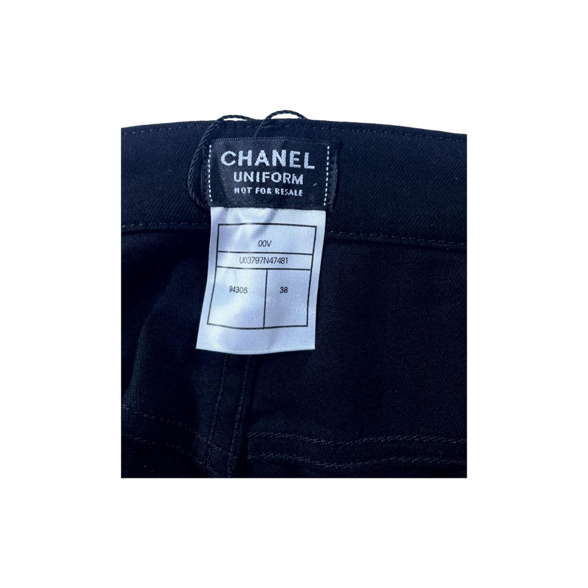 Chanel Uniform Black Jeans