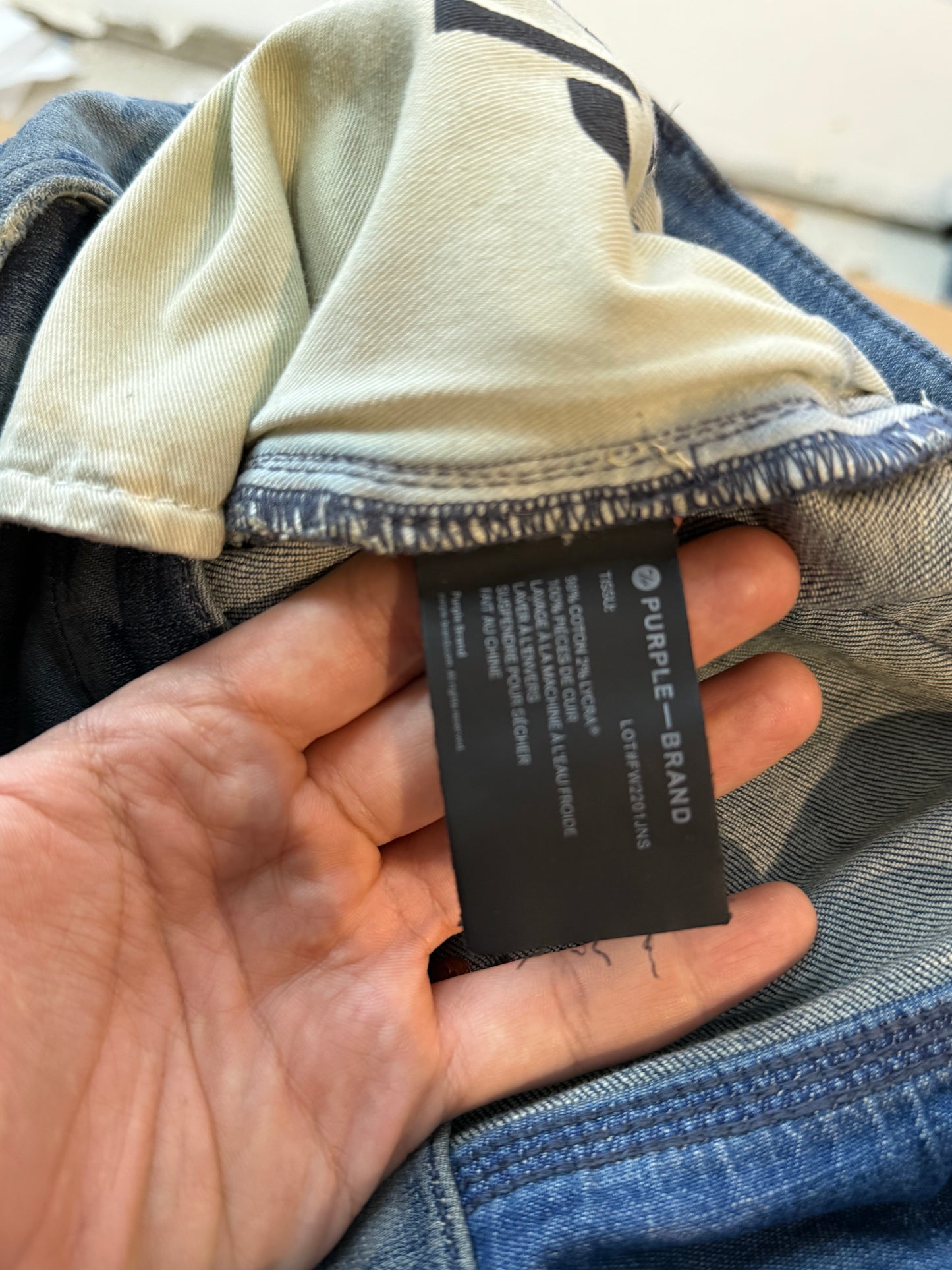 Purple Brand Blue Dye Light Wash Jeans