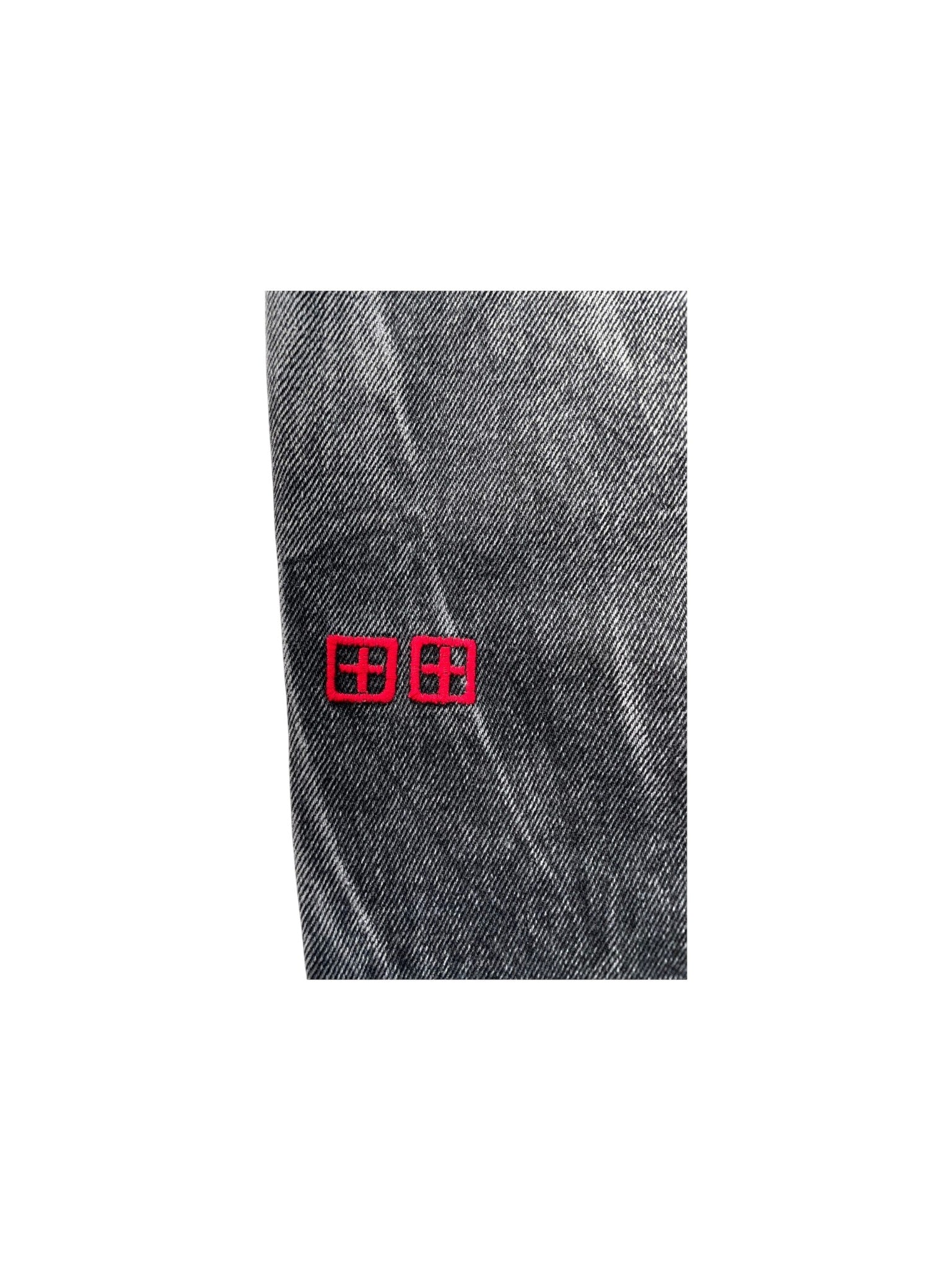 Ksubi "Baggy" Black Wash & Red Jeans