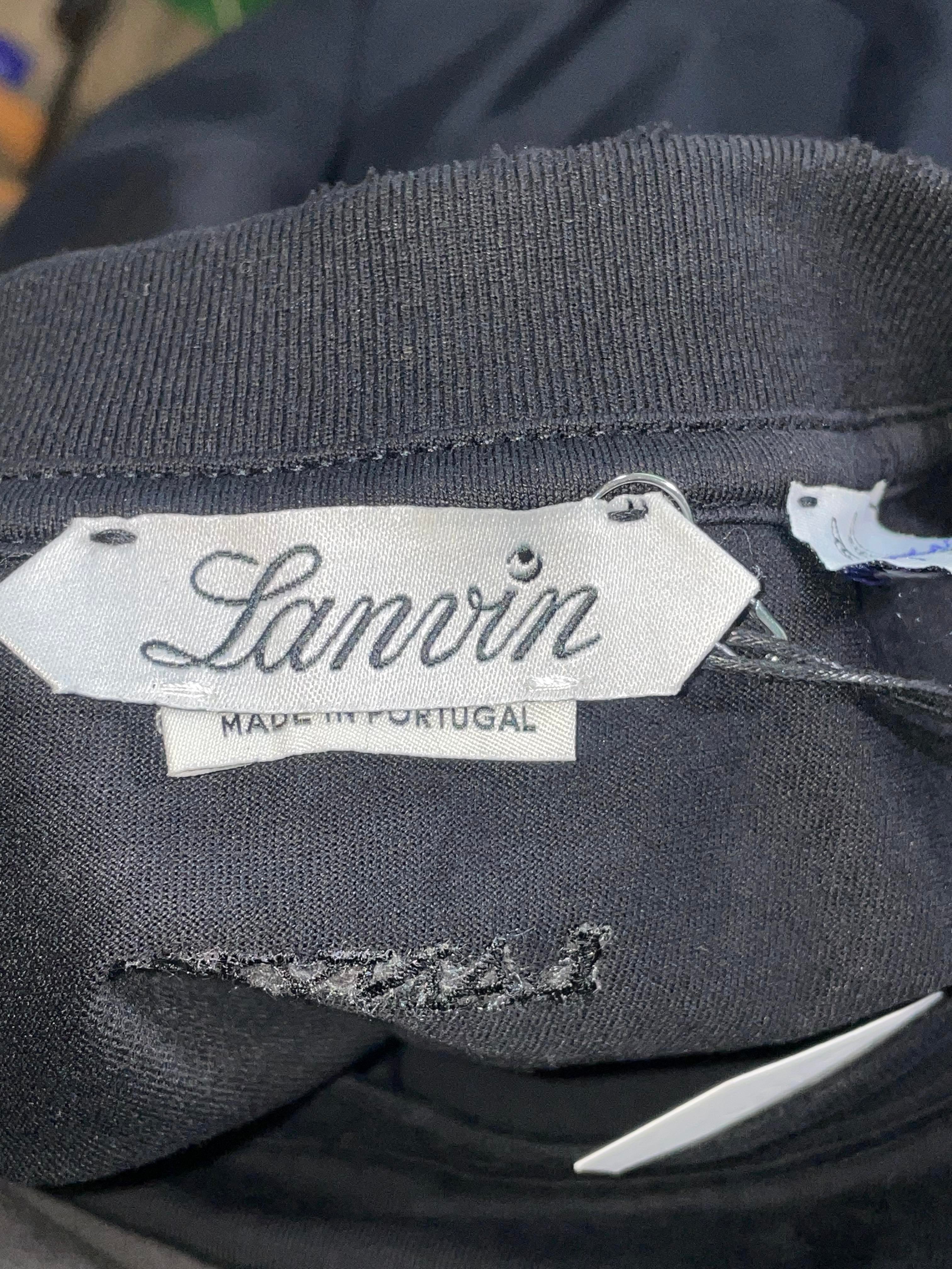 Lanvin 'Floral' Black Tee