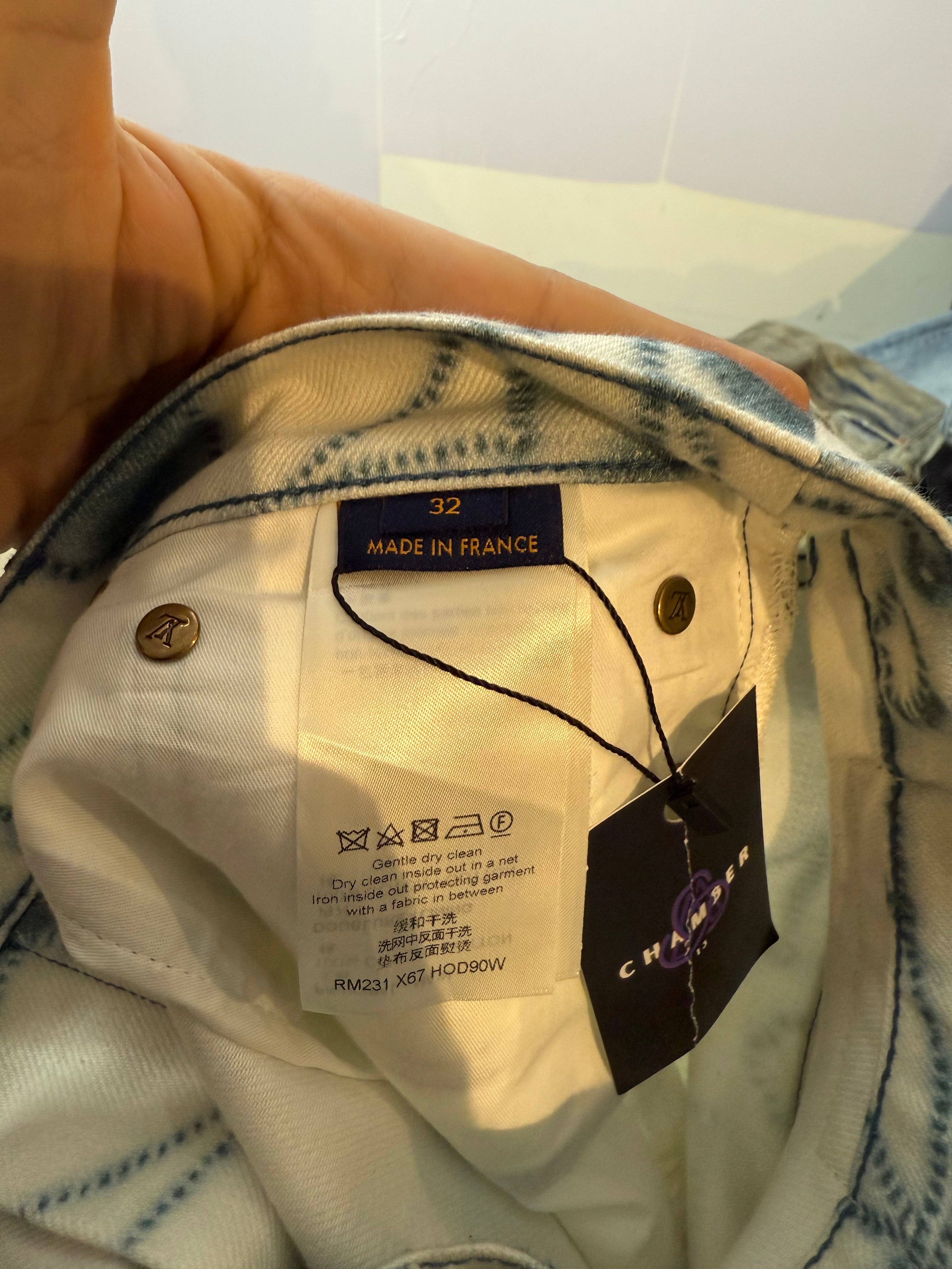 LV Tie Dye Monogram Denim Used 32