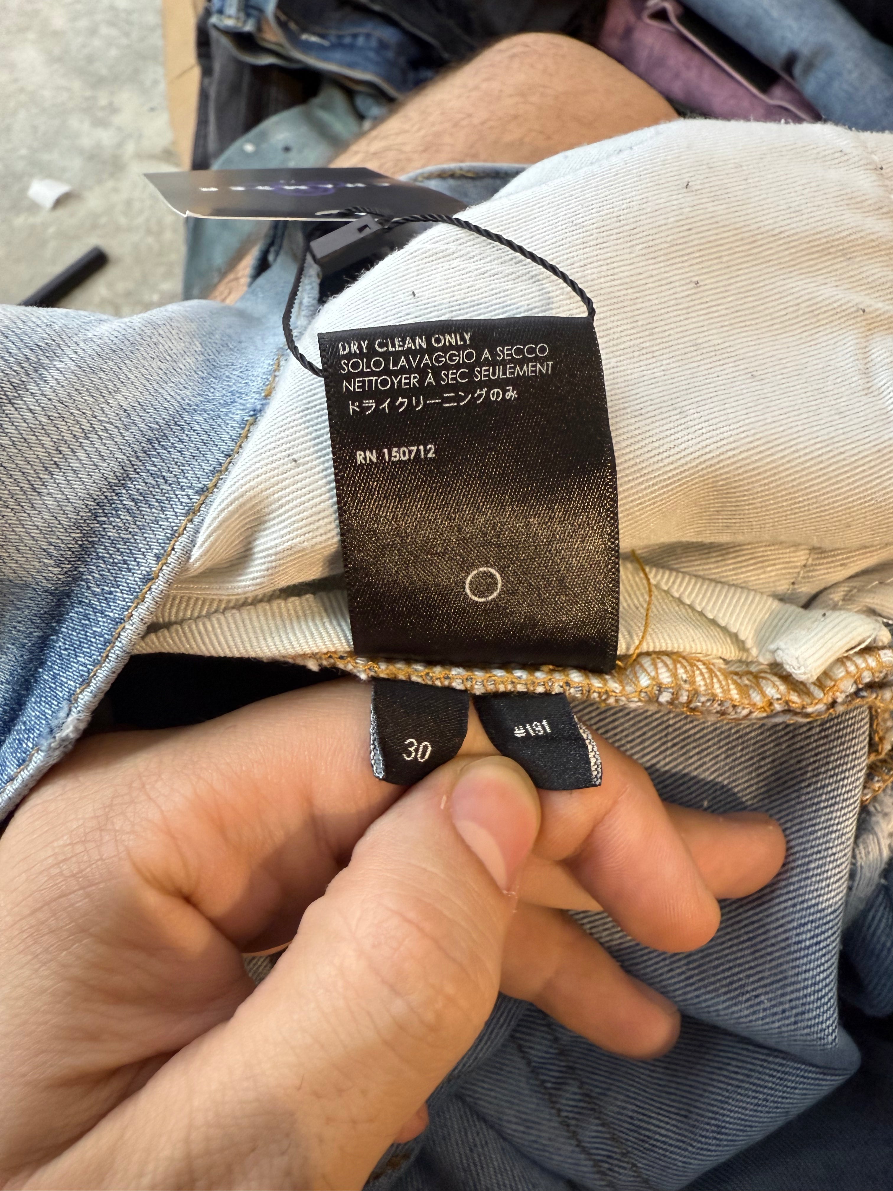 Amiri Light Wash Cheetah Jeans Used 30