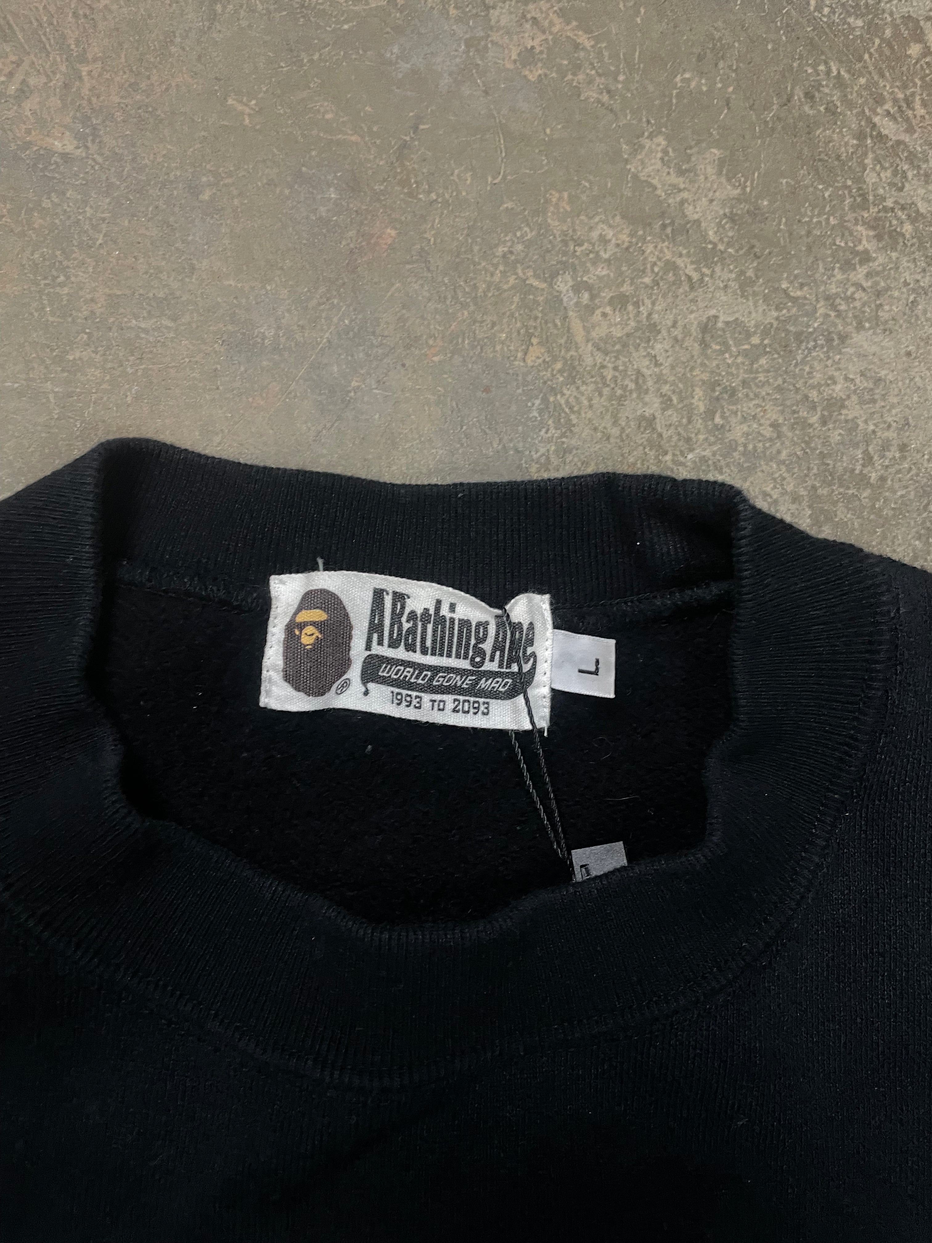 BAPE Planet of The Apes Crewneck Black Used Large