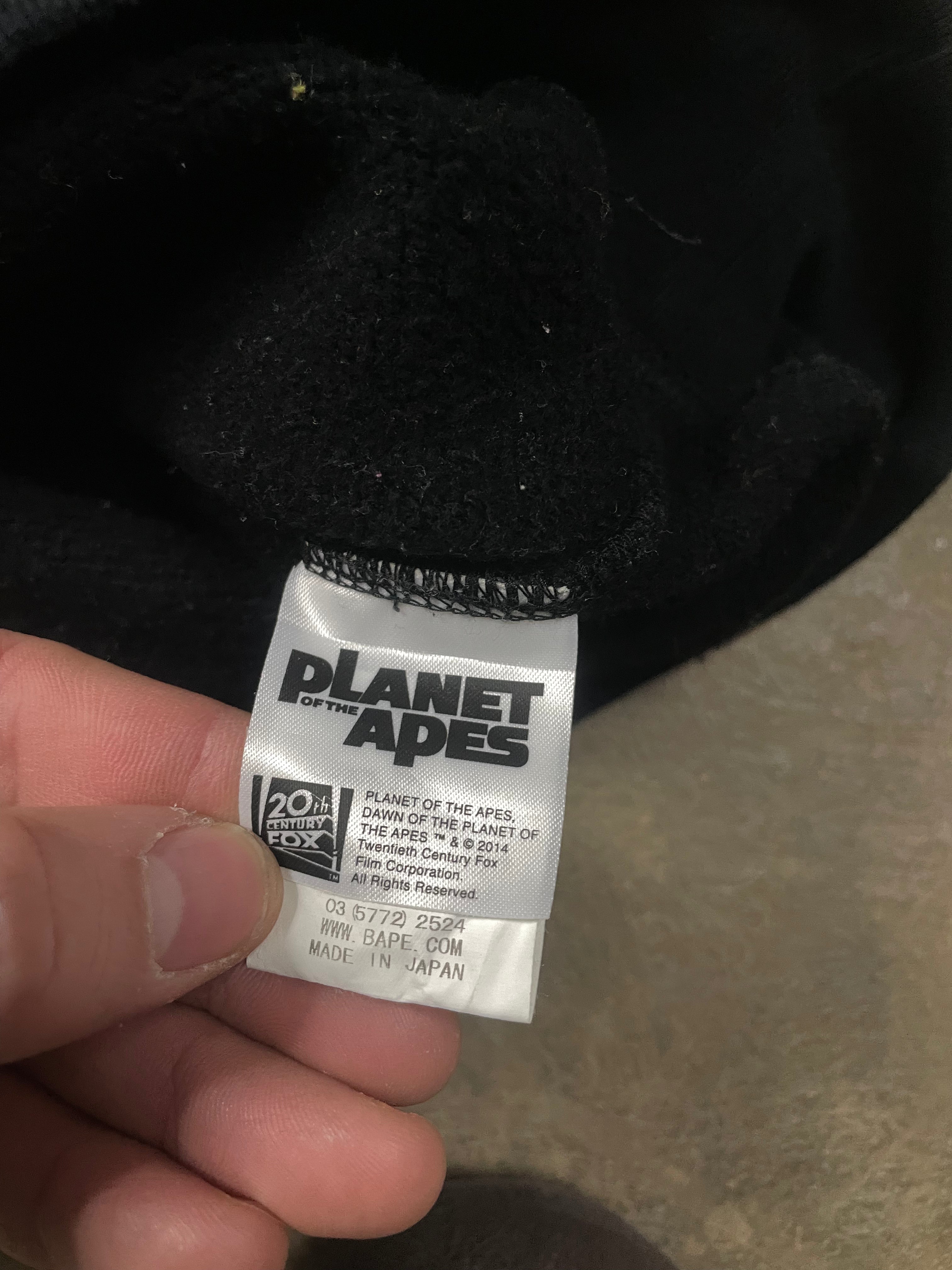 BAPE Planet of The Apes Crewneck Black Used Large
