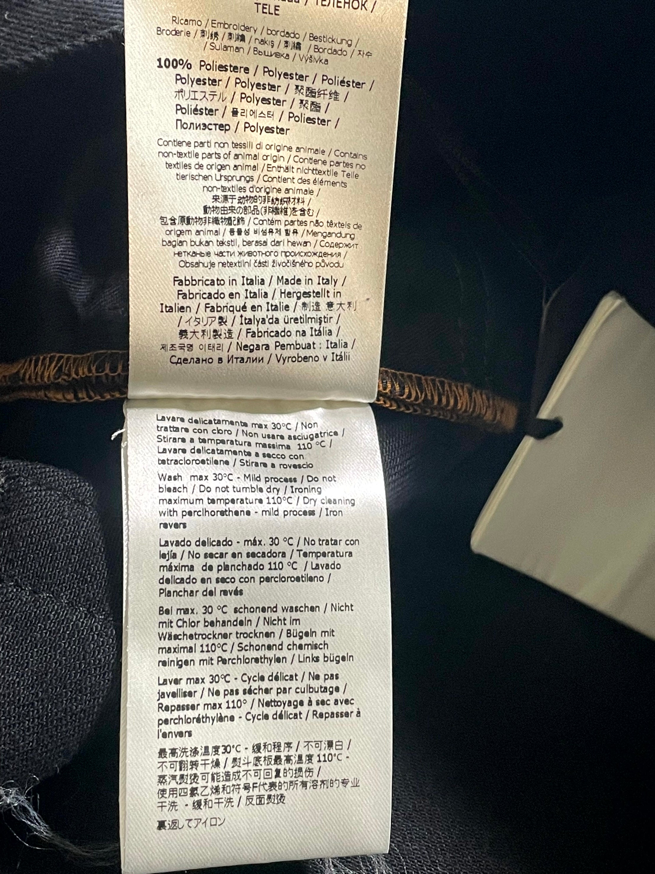 Fendi Pocket Embroidery Logo Black Jeans