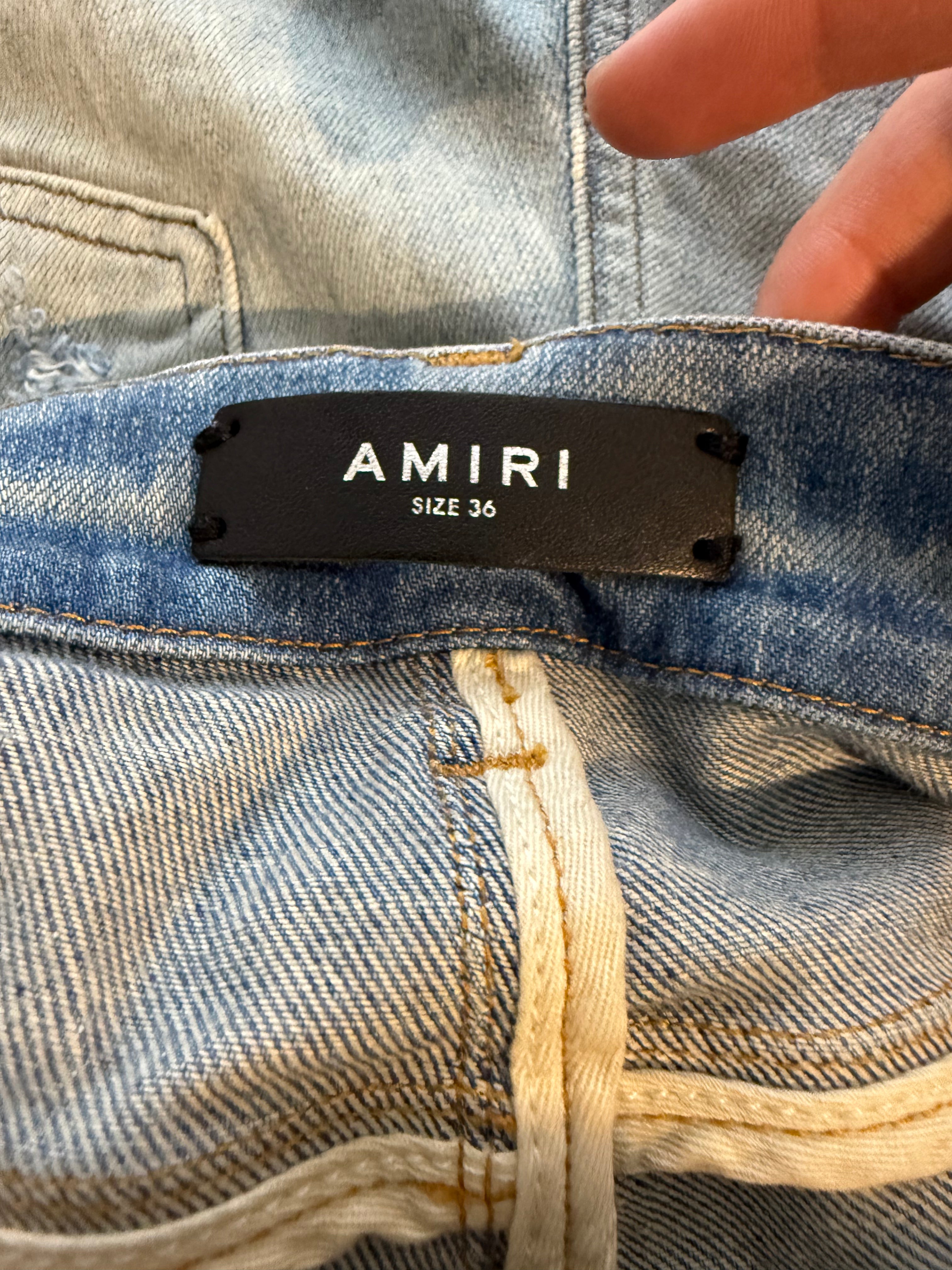 Amiri MX2 Blue Plaid Jeans Used 36