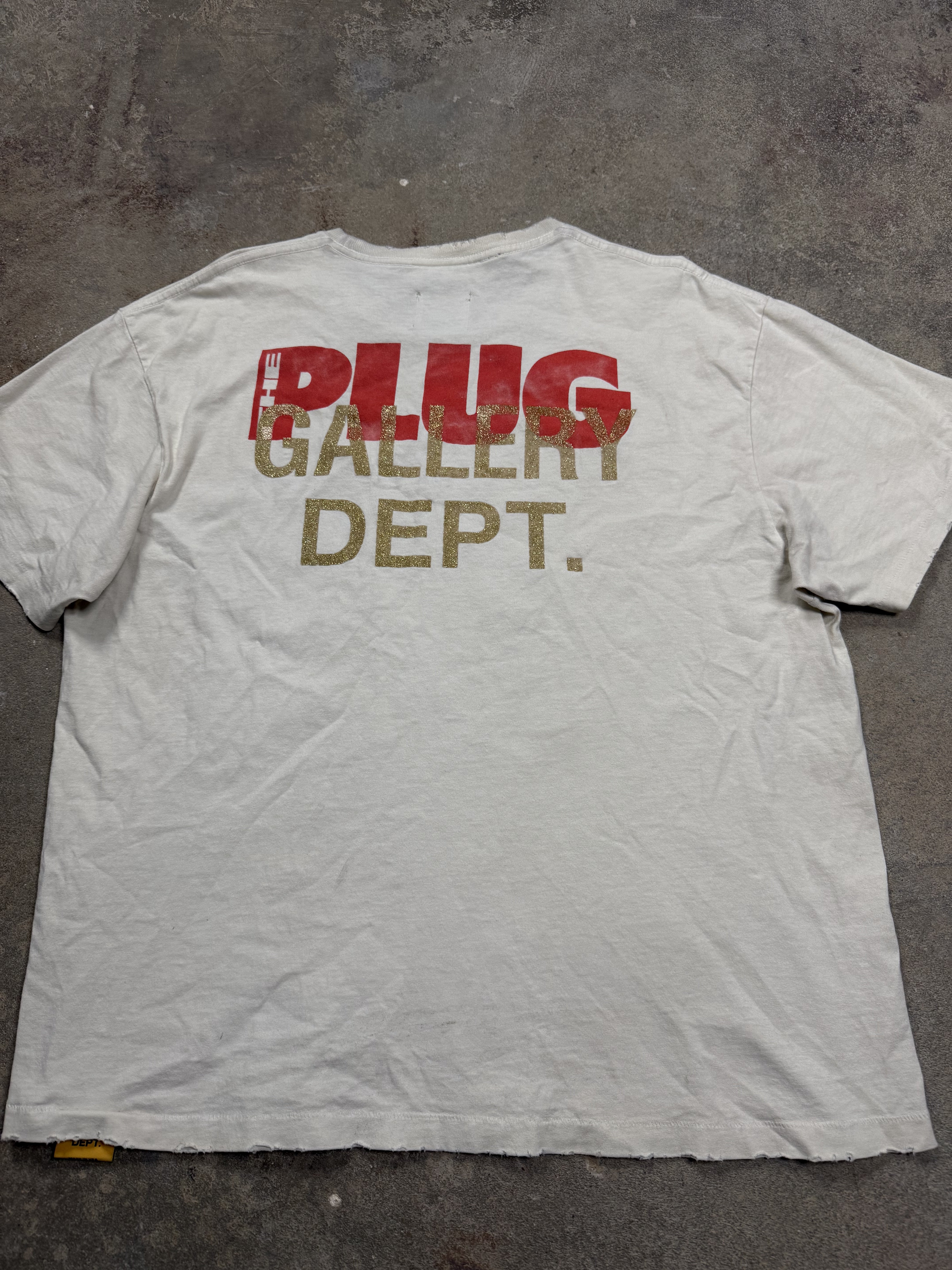 Gallery Dept Doc Johnson Tee Cream Red Used XL