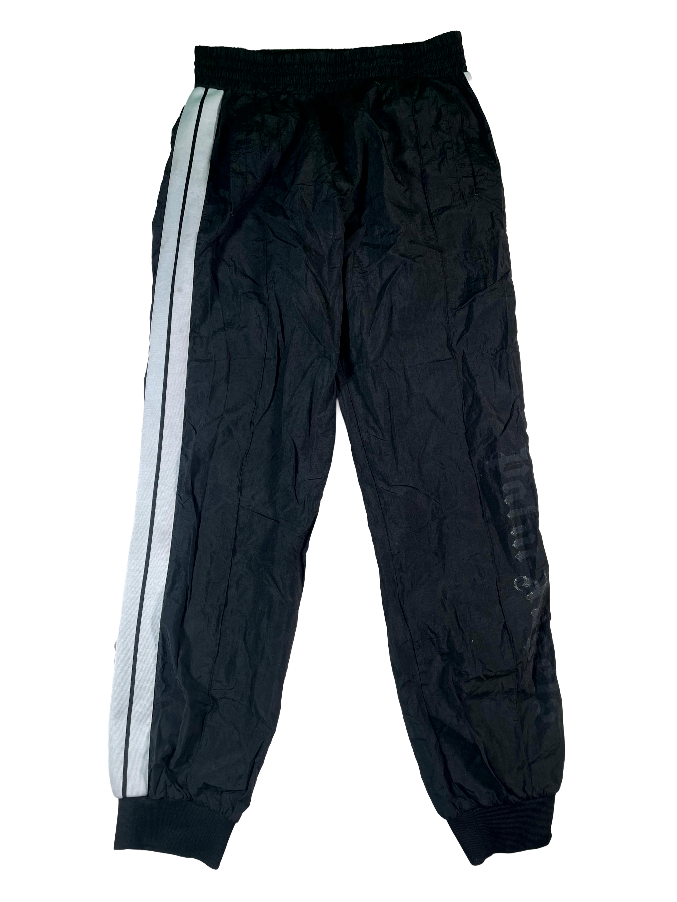 Palm Angels Faded Logo Black & White Track Pants