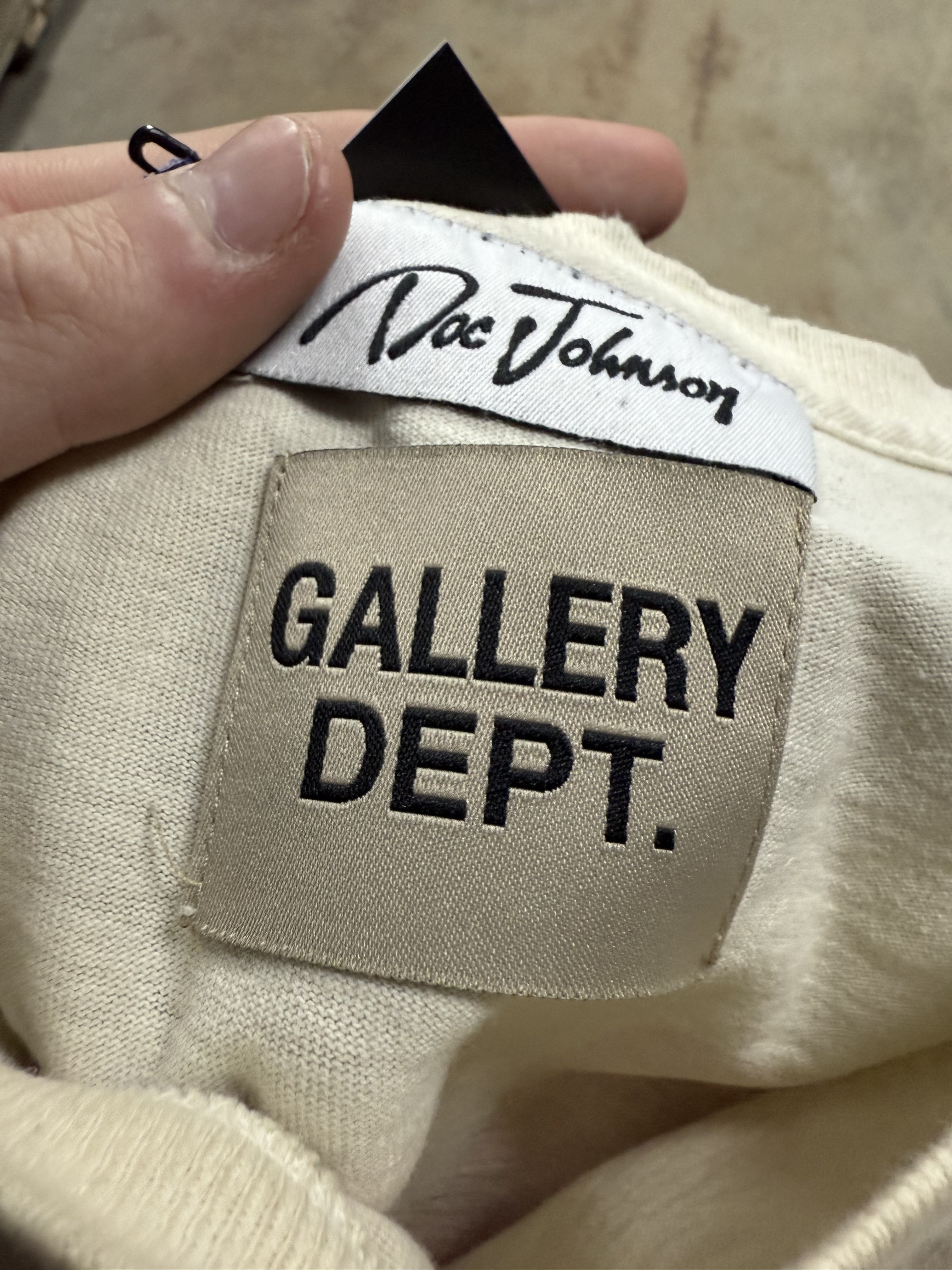 Gallery Dept Doc Johnson Tee Cream Red Used XL