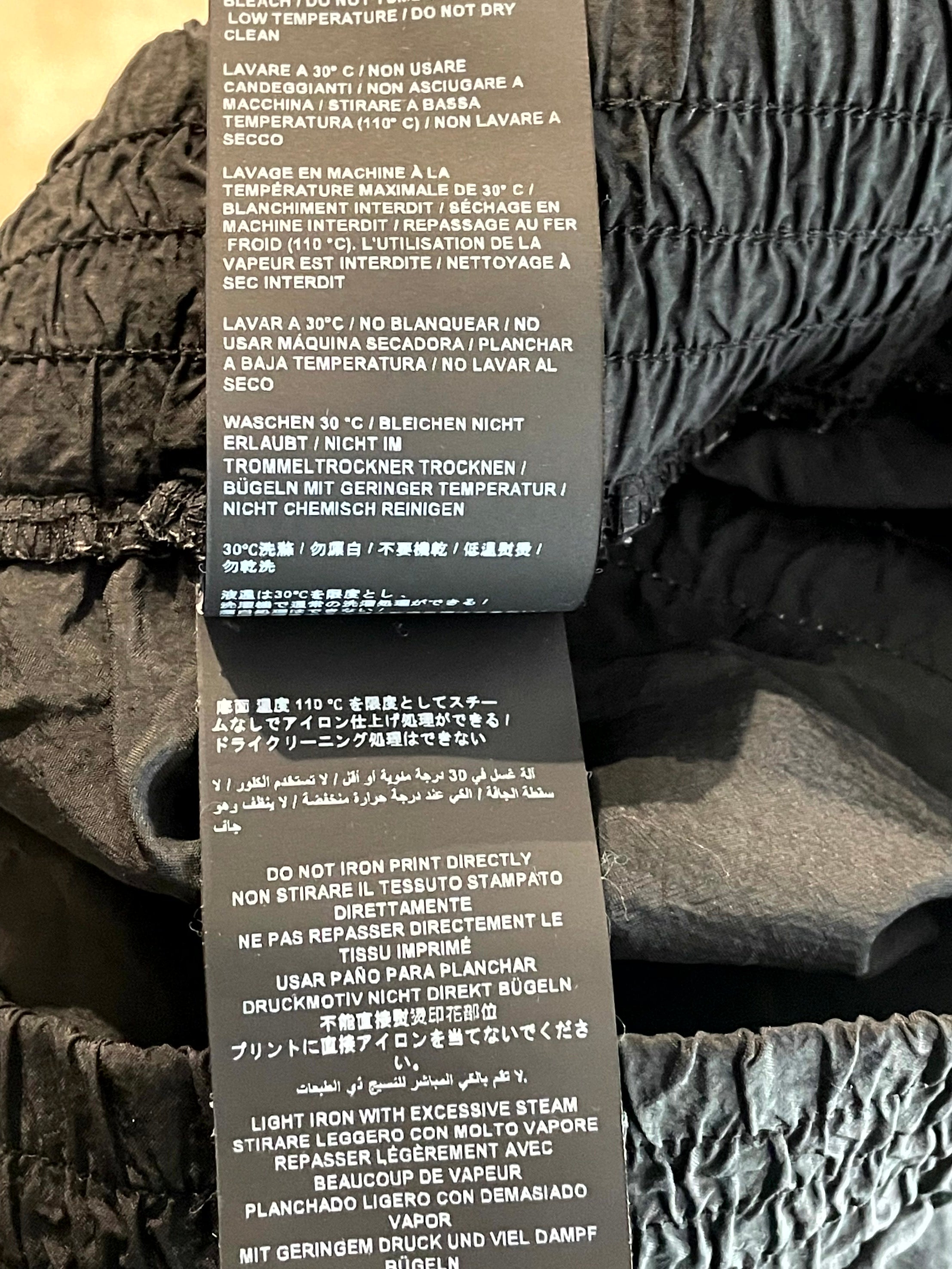 Palm Angels Faded Logo Black & White Track Pants