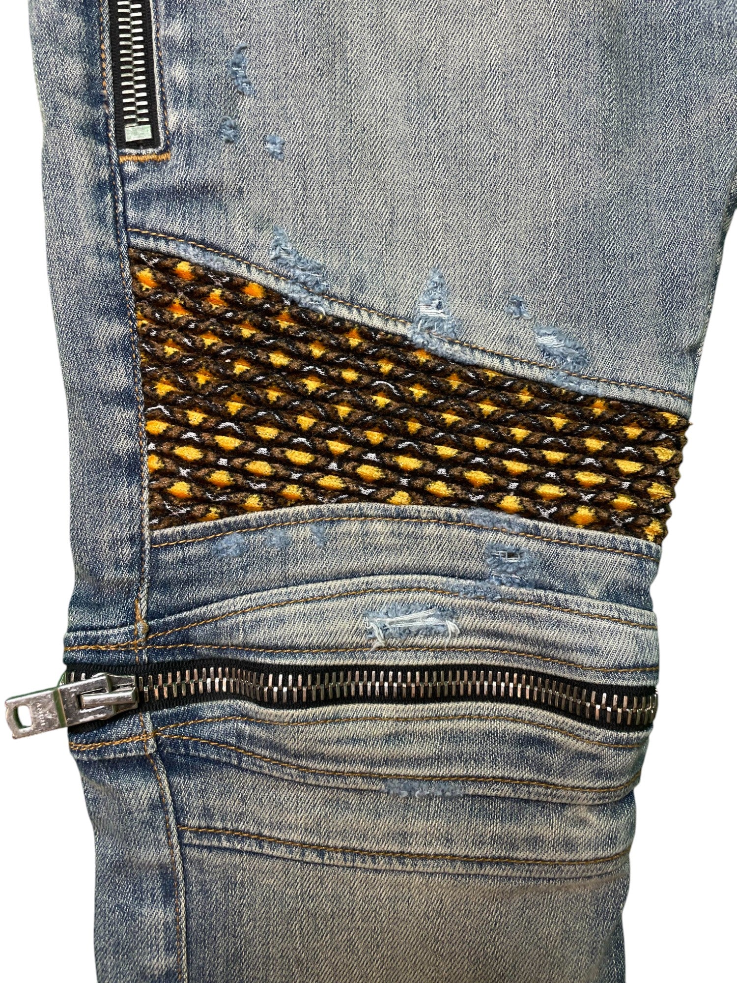 Amiri MX2 'Bee' Patch Blue Jeans