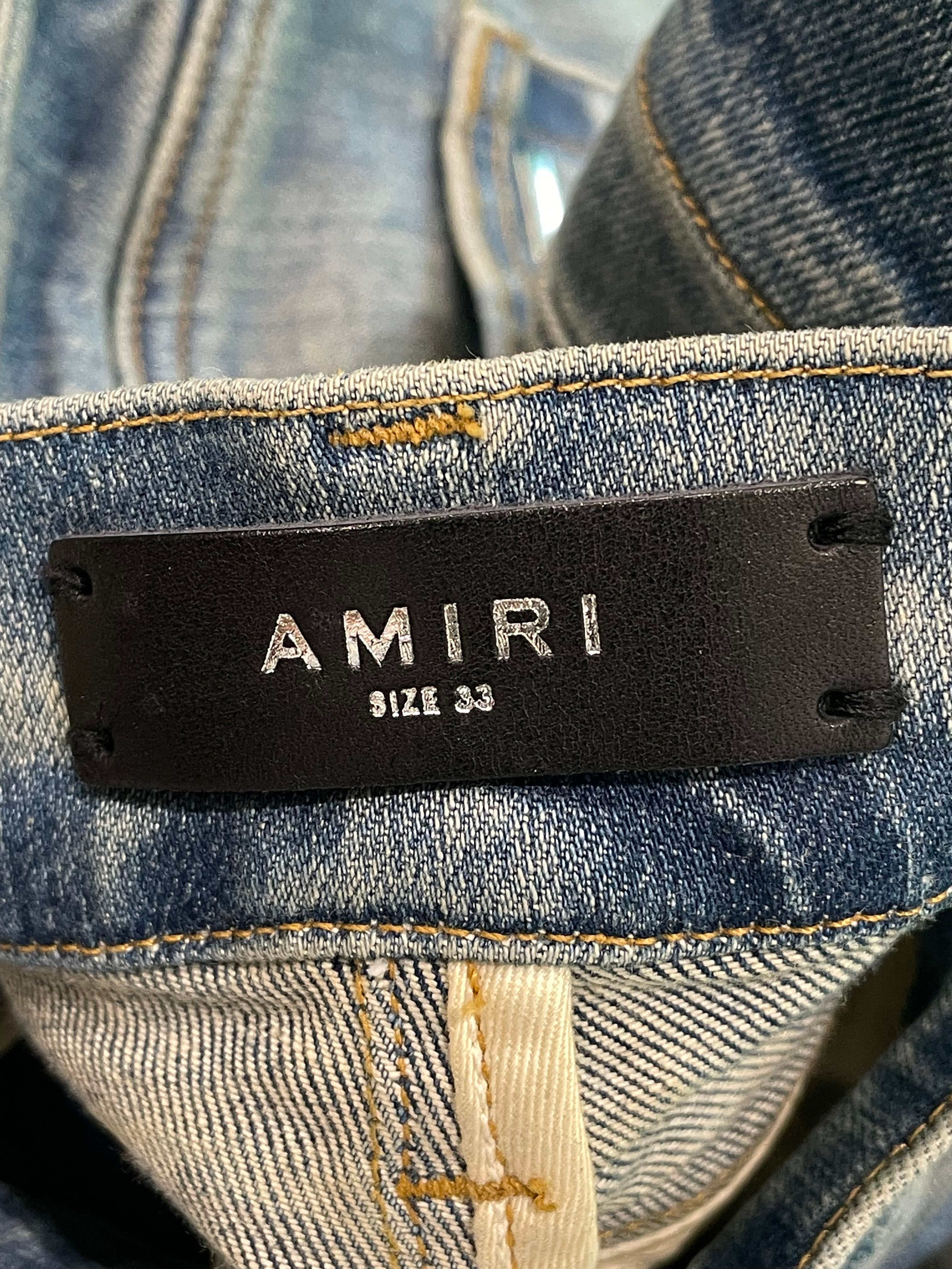 Amiri MX2 'Bee' Patch Blue Jeans