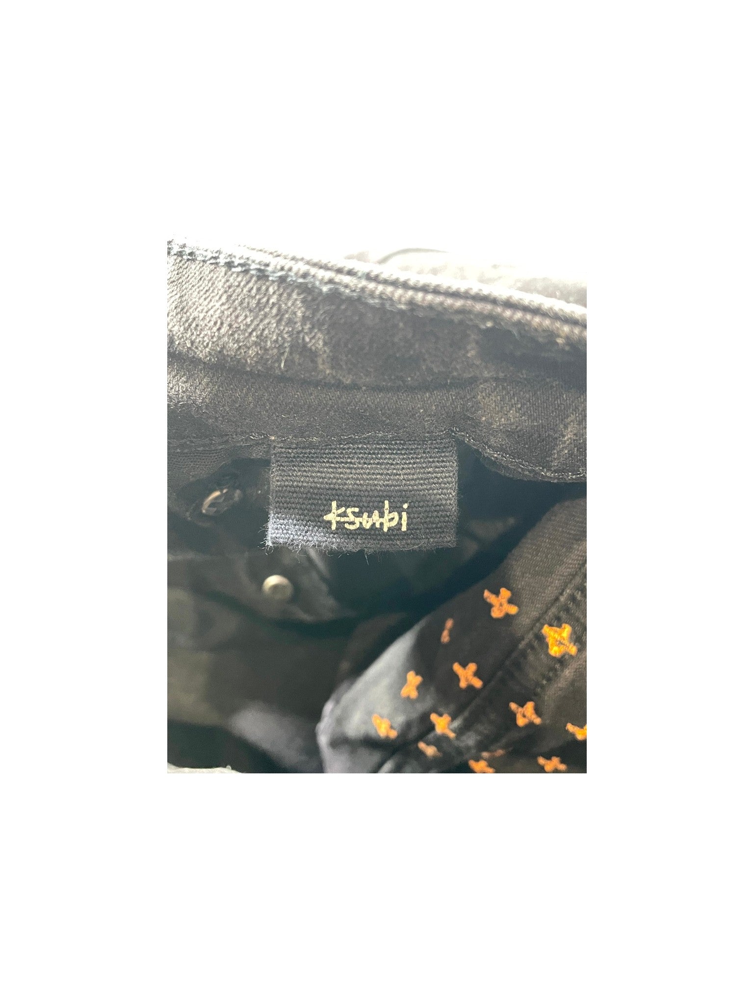 Ksubi Black Wash & Orange Jeans