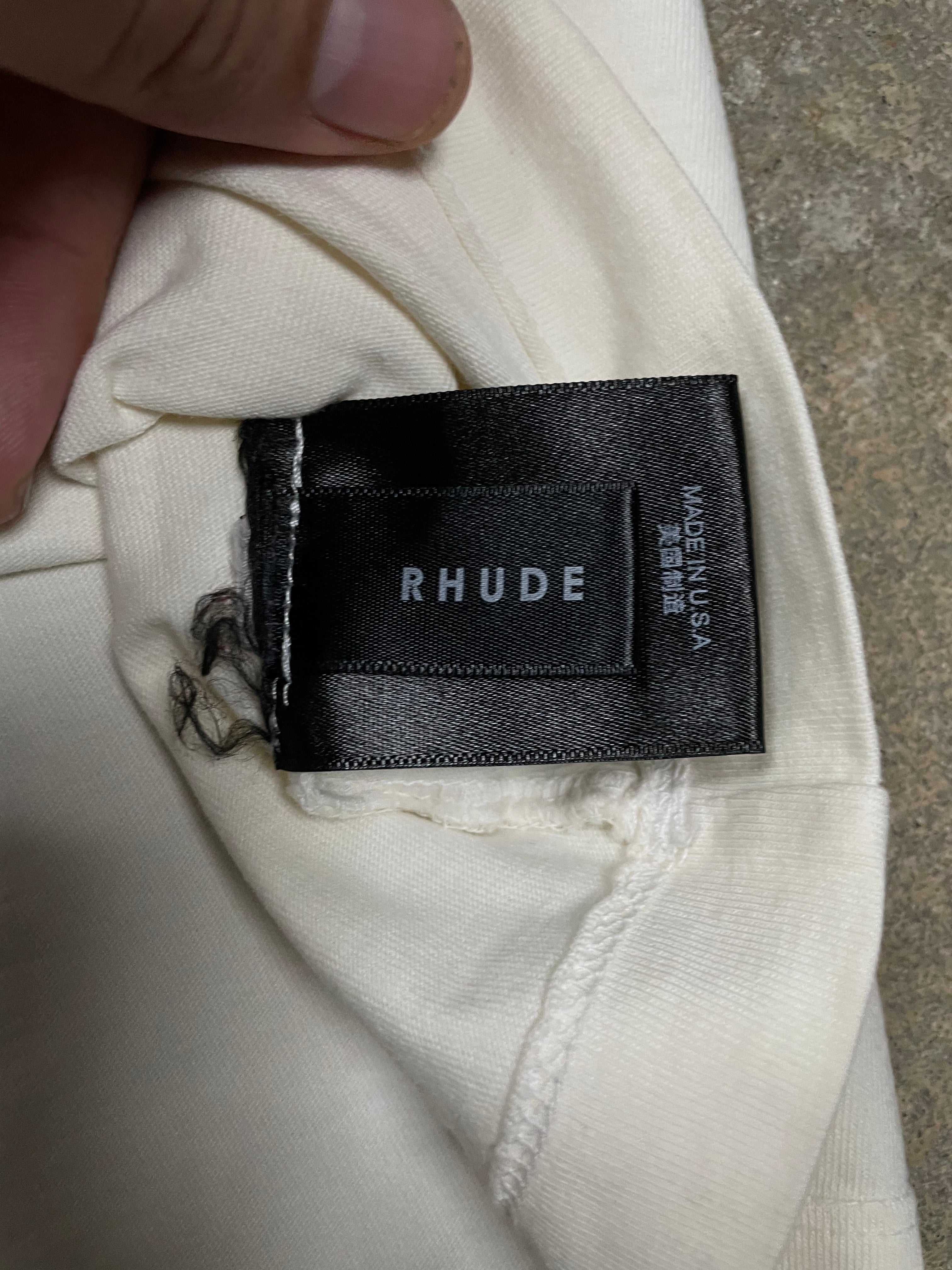 Rhude Angel Tee Cream Used Small