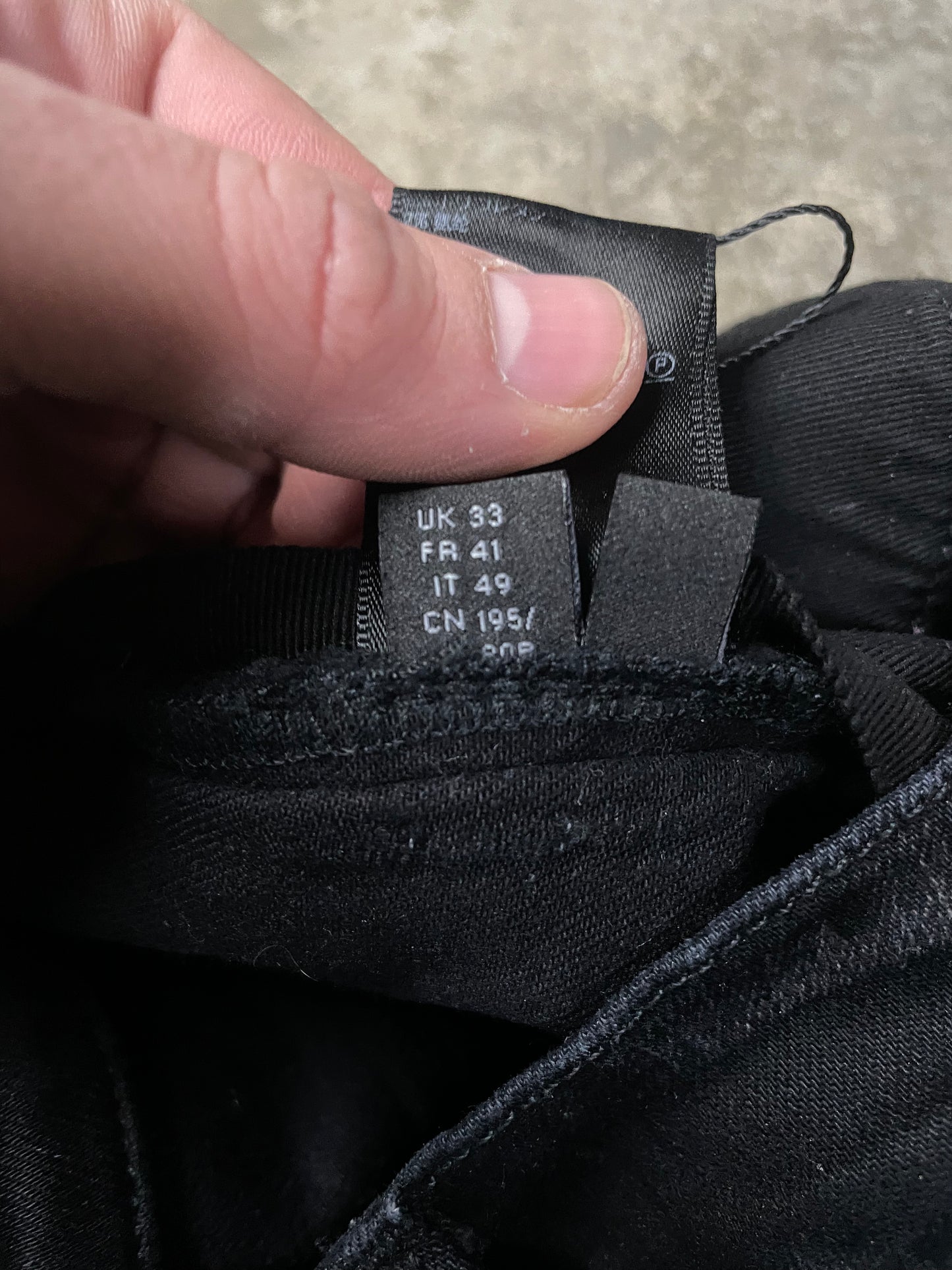 Amiri Jeans MX1 Black Neon Plaid Patch Used 33