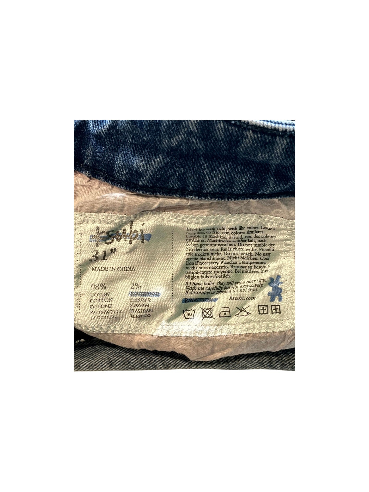 Ksubi Distressed Light Wash Jeans