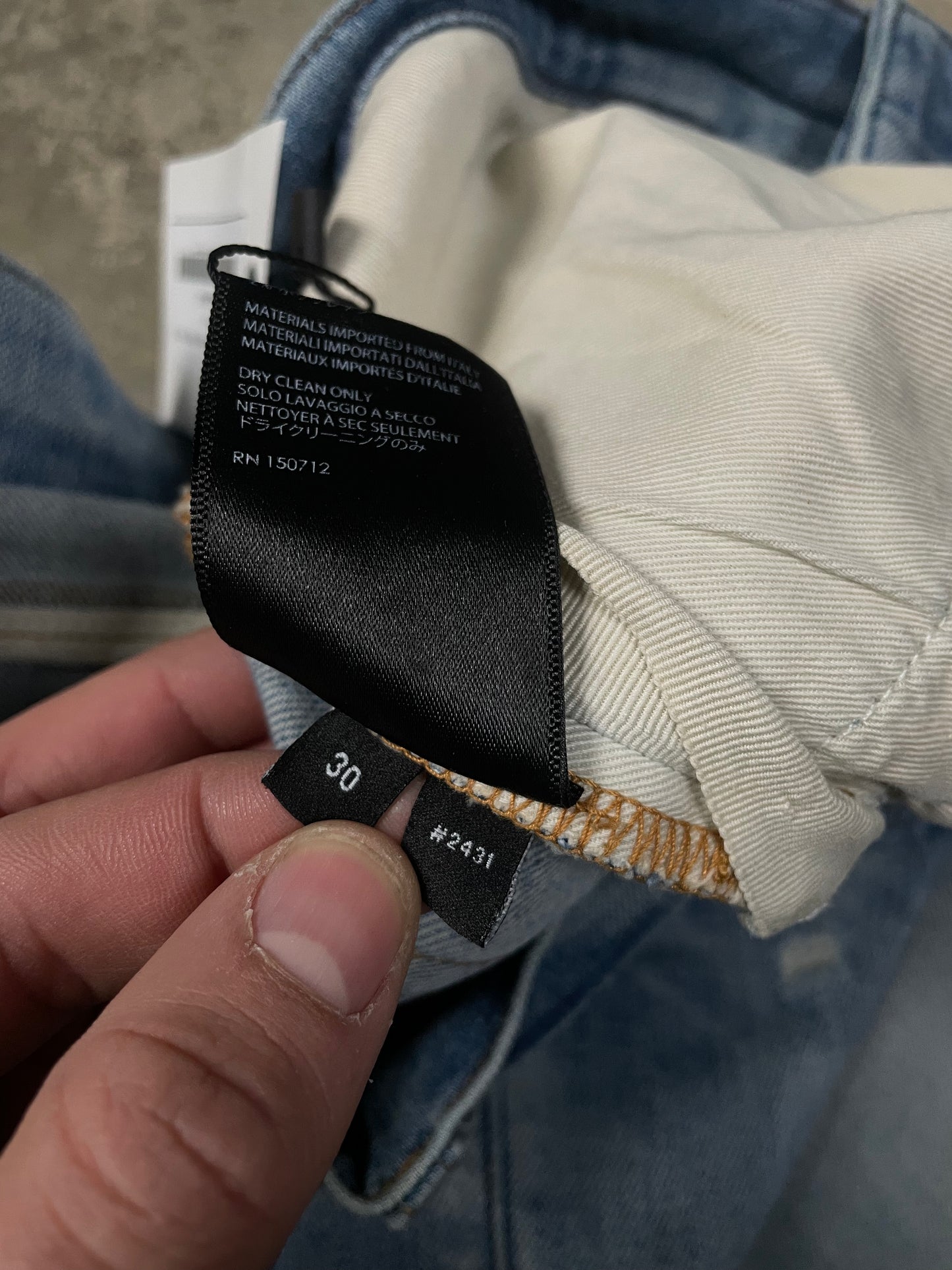Amiri MX1 Lightwash Blue Red Patch Used 30