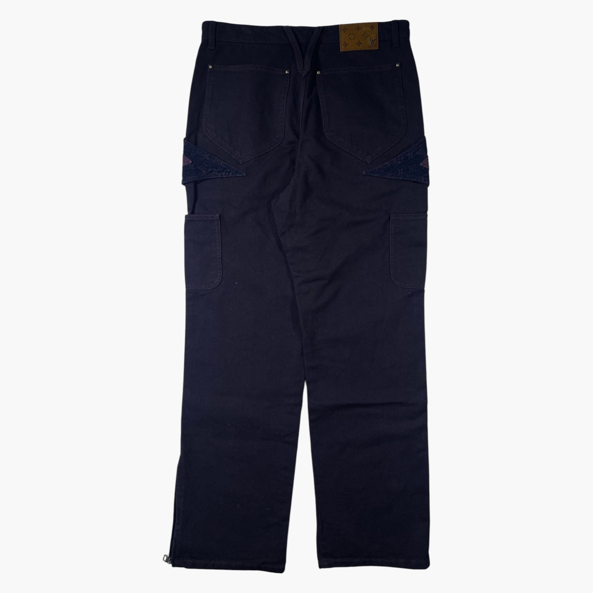 Louis Vuitton "Flower Monogram" Straight Burgundy Jeans