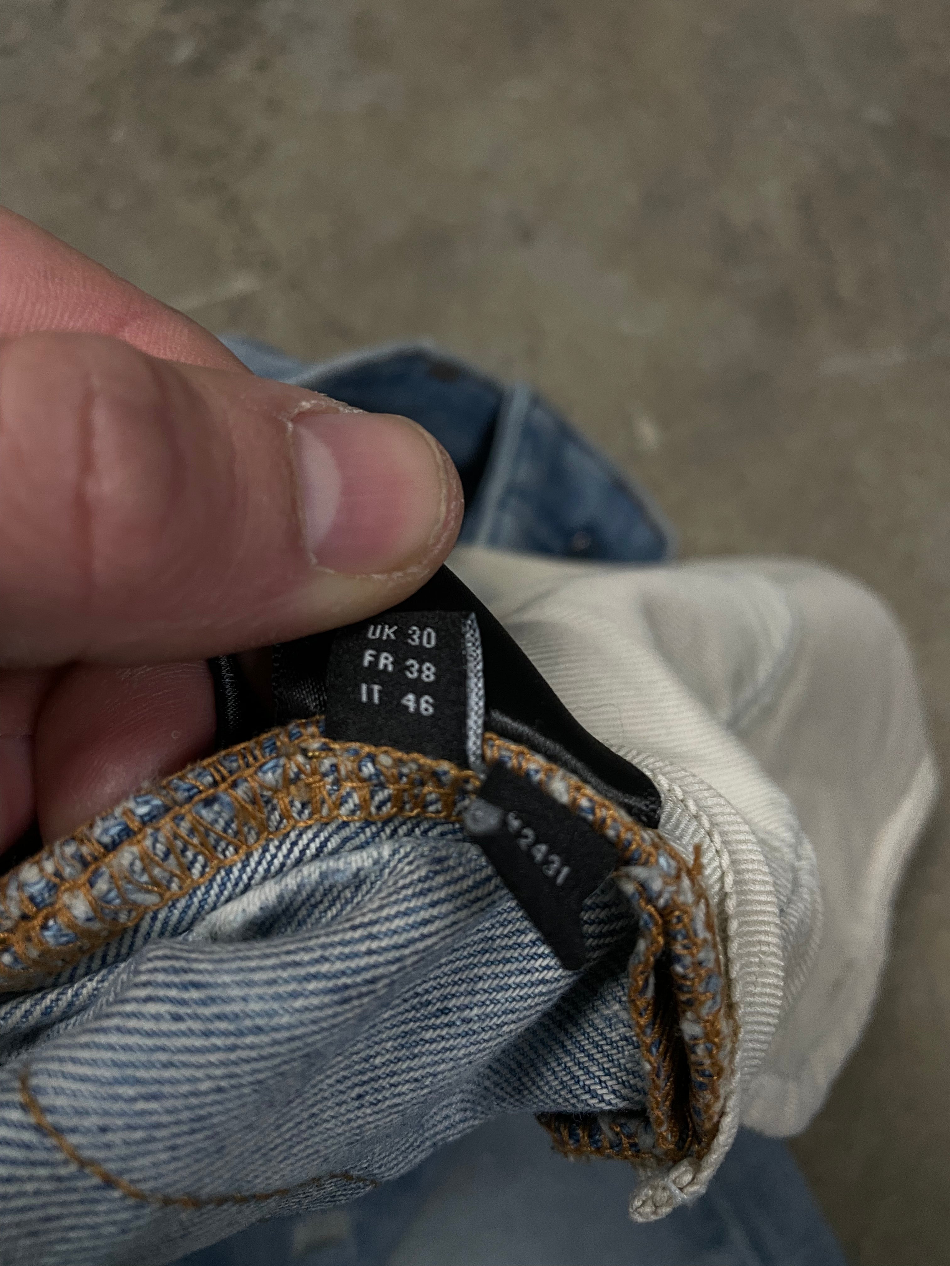 Amiri MX1 Lightwash Blue Red Patch Used 30