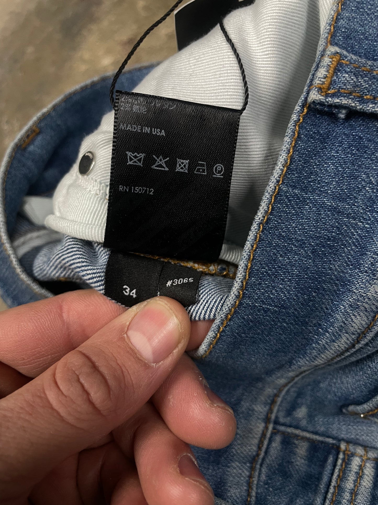 Amiri MX2 Indigo Used 34