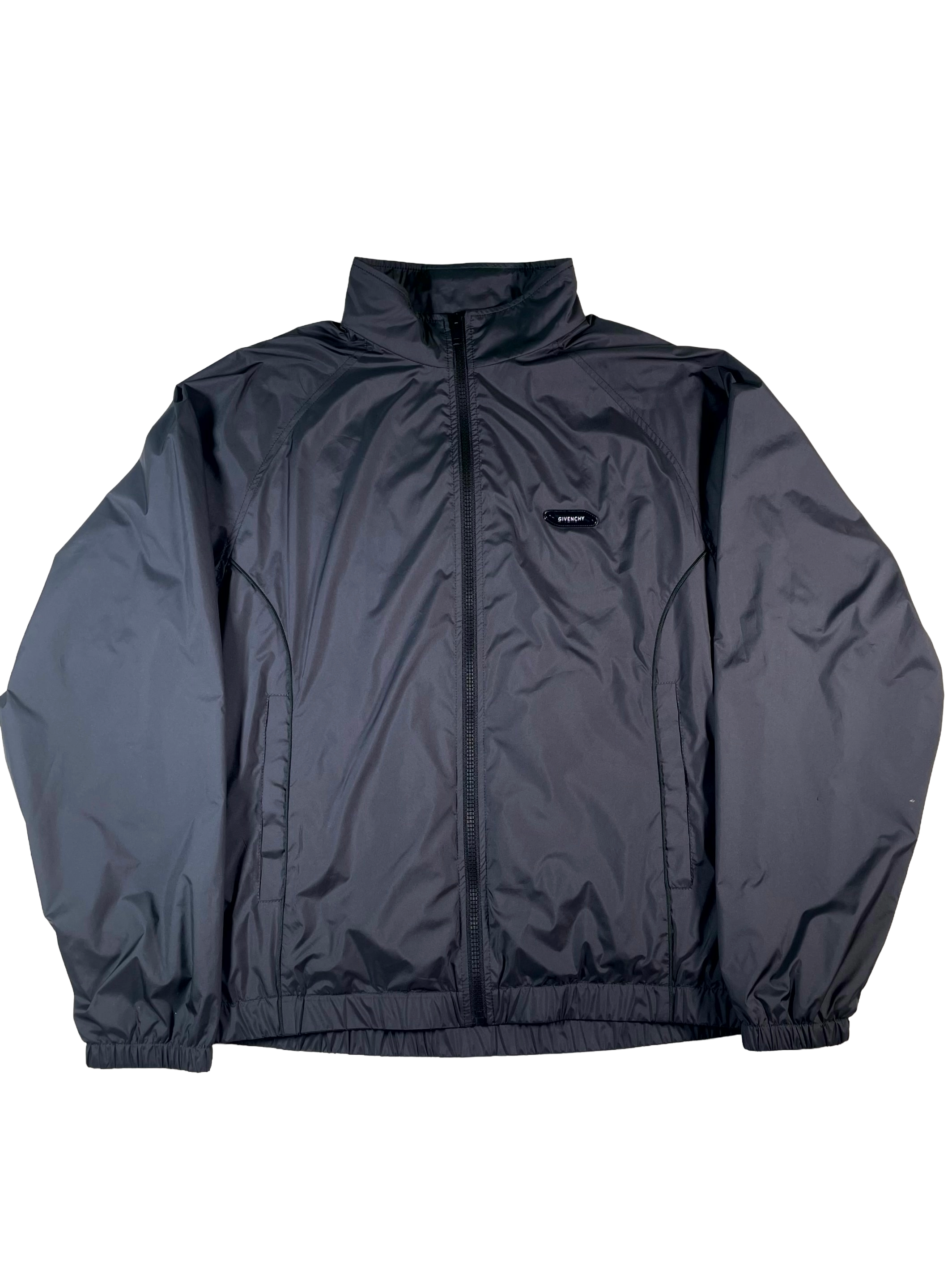 Givenchy Nylon Windbreaker Small Logo Black Track Jacket
