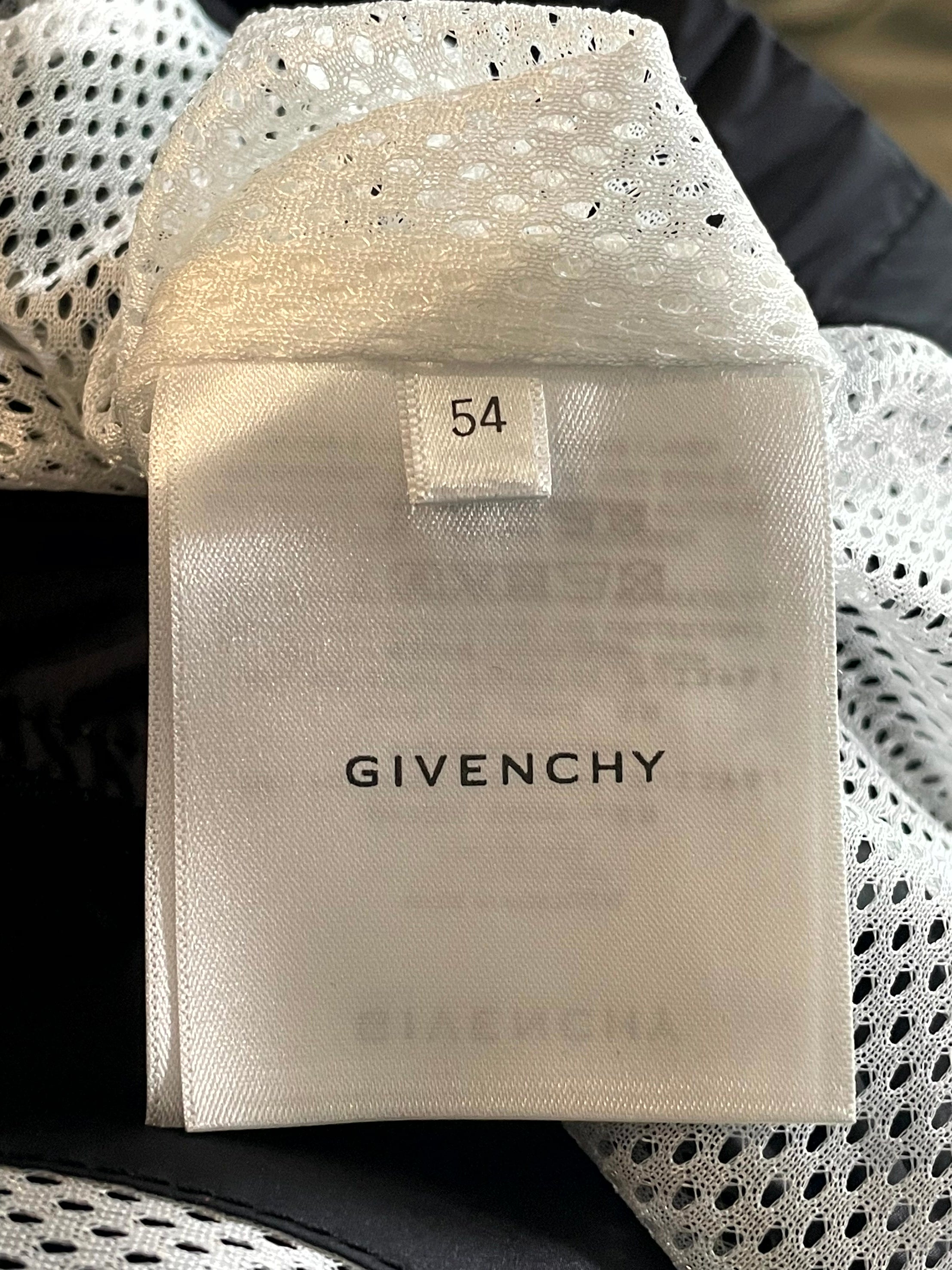 Givenchy Nylon Windbreaker Small Logo Black Track Jacket