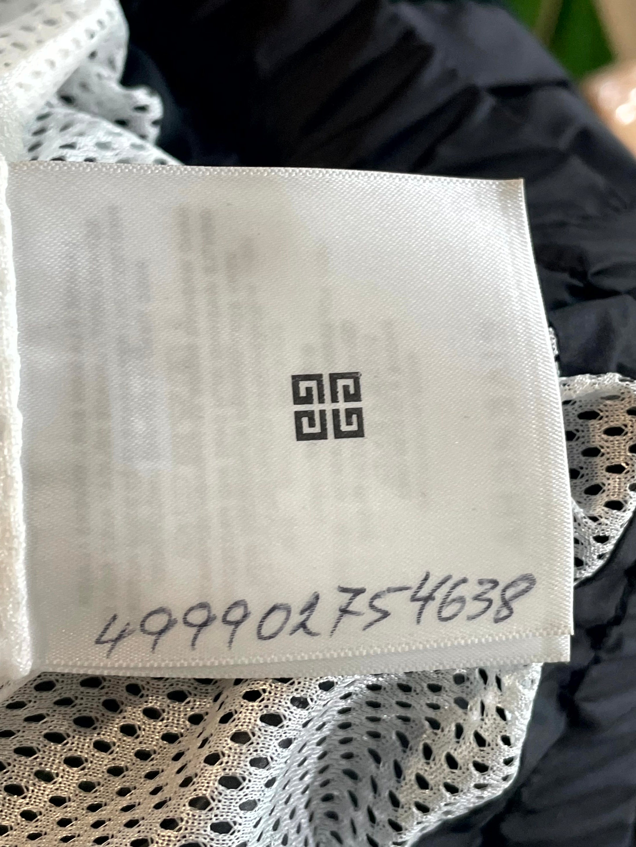 Givenchy Nylon Windbreaker Small Logo Black Track Jacket