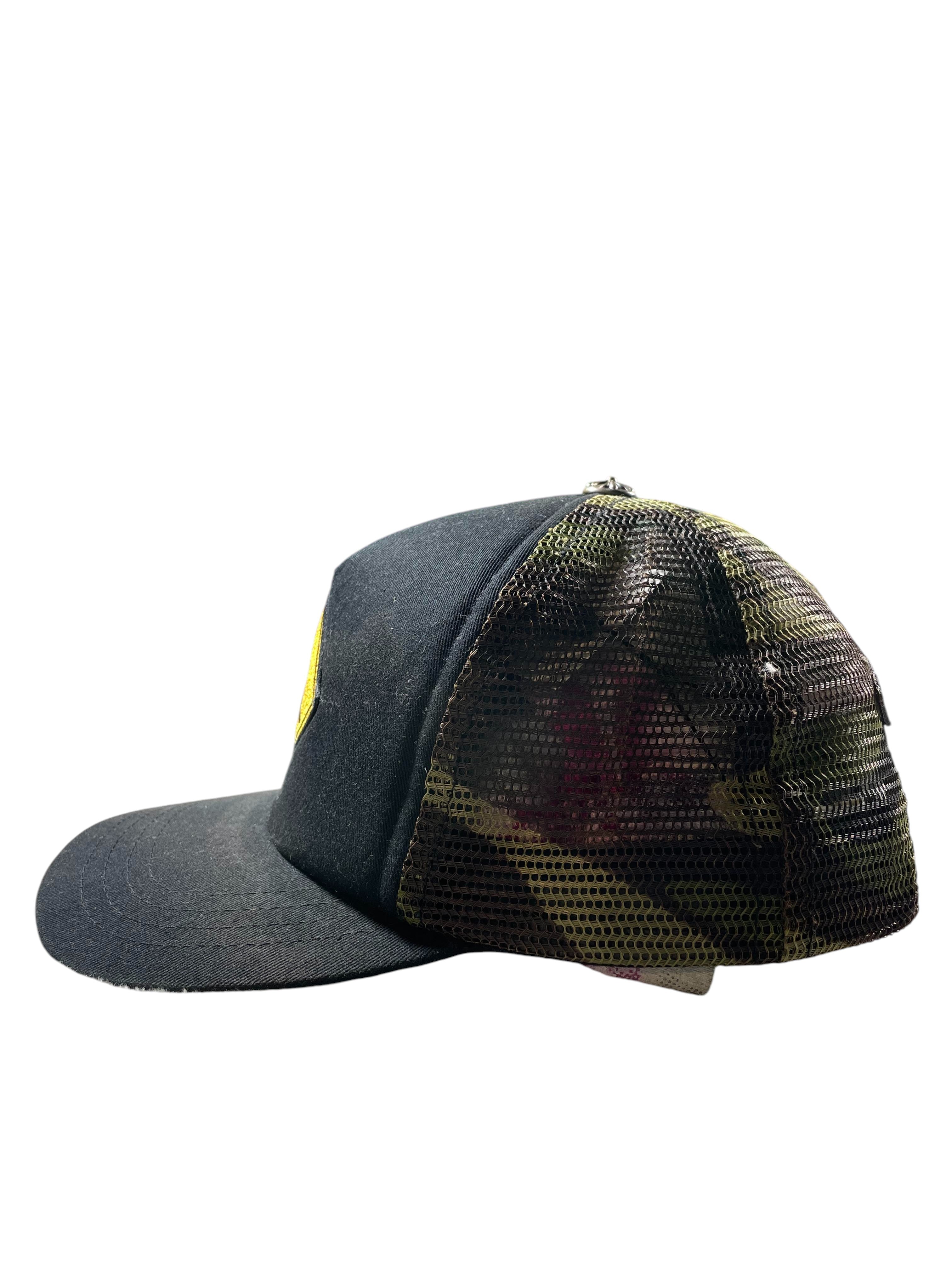 Chrome Hearts Camo Back Caution Black Cap