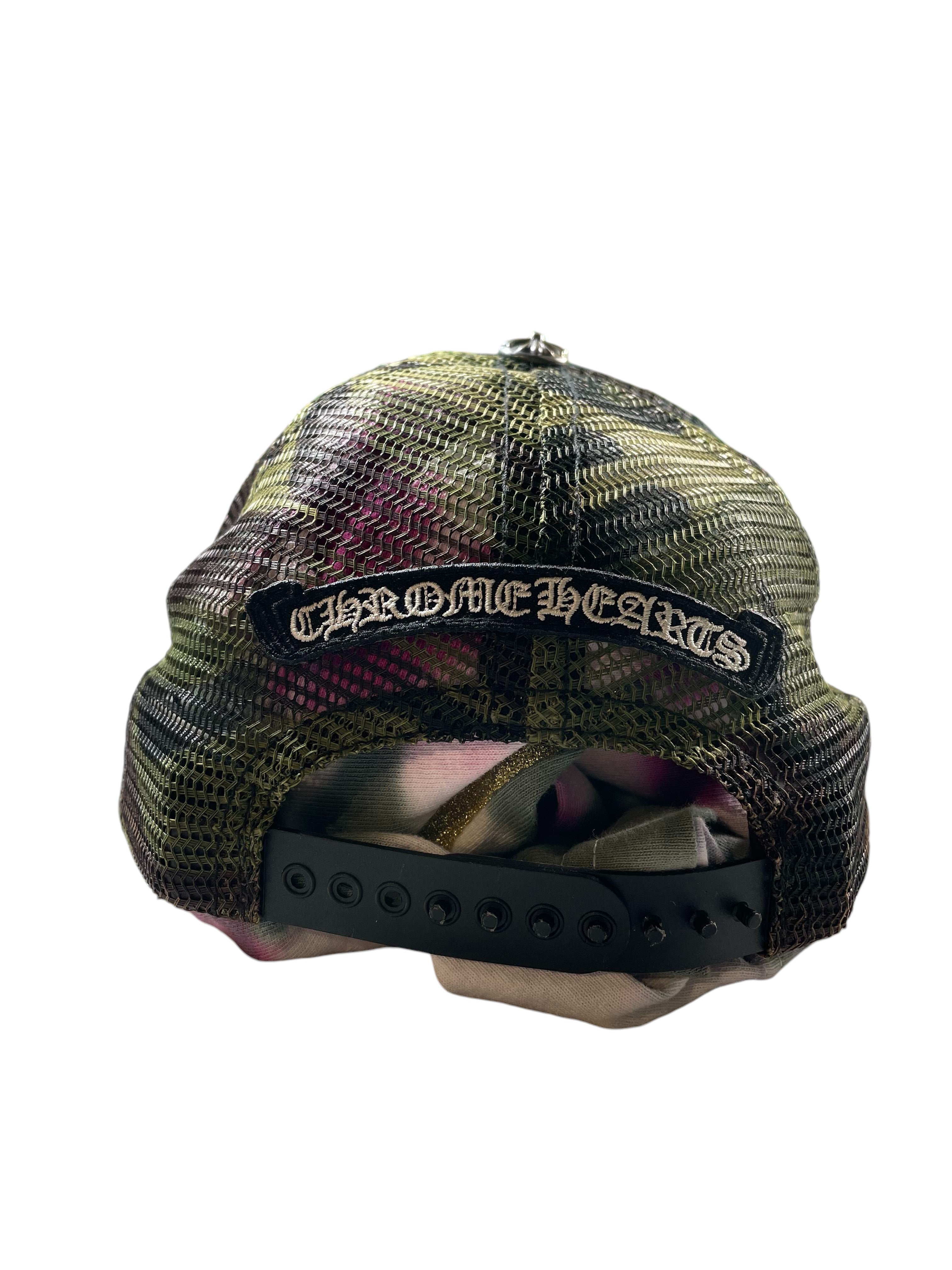 Chrome Hearts Camo Back Caution Black Cap