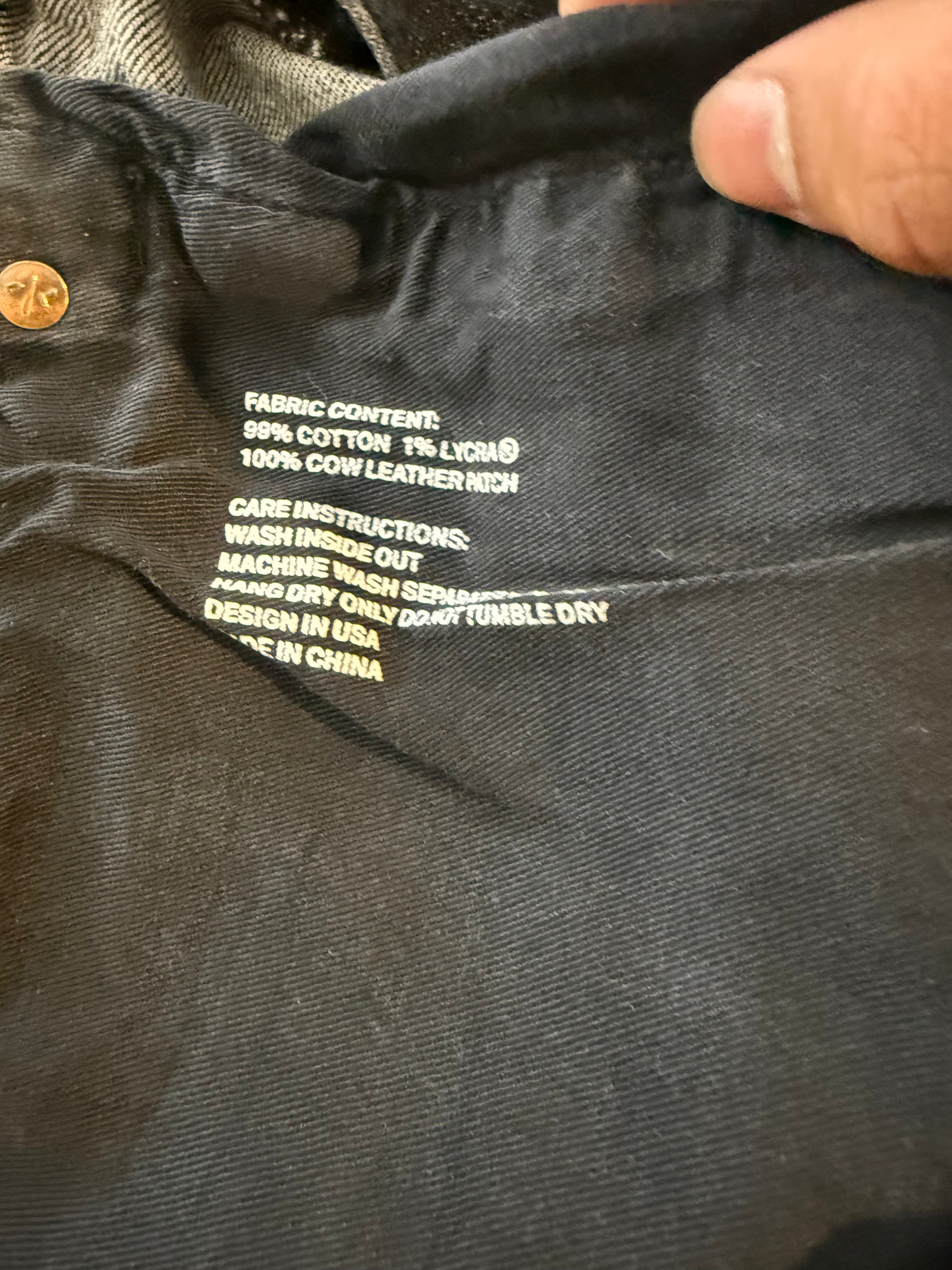 Purple Brand Jeans Black Knee Rip Used 34