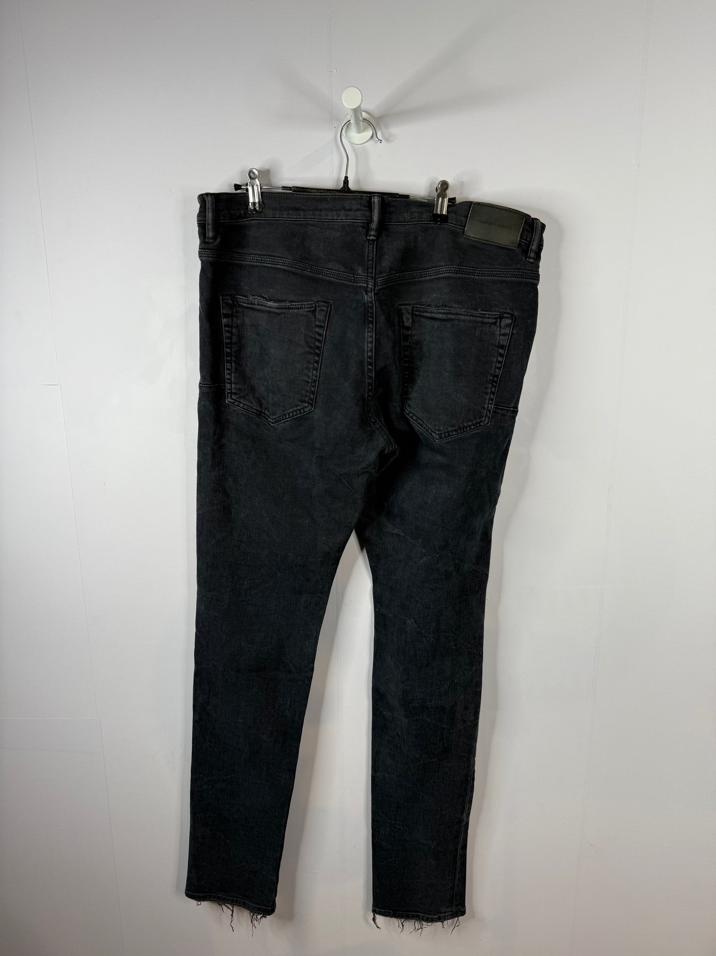 Purple Jeans Black Distressed Used 34