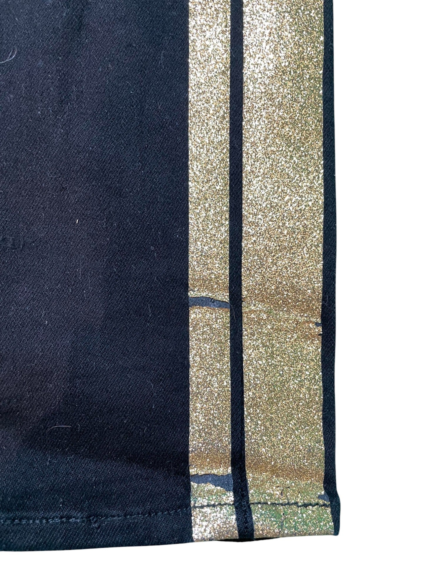 Amiri Thrasher Gold Stripe Black Jeans